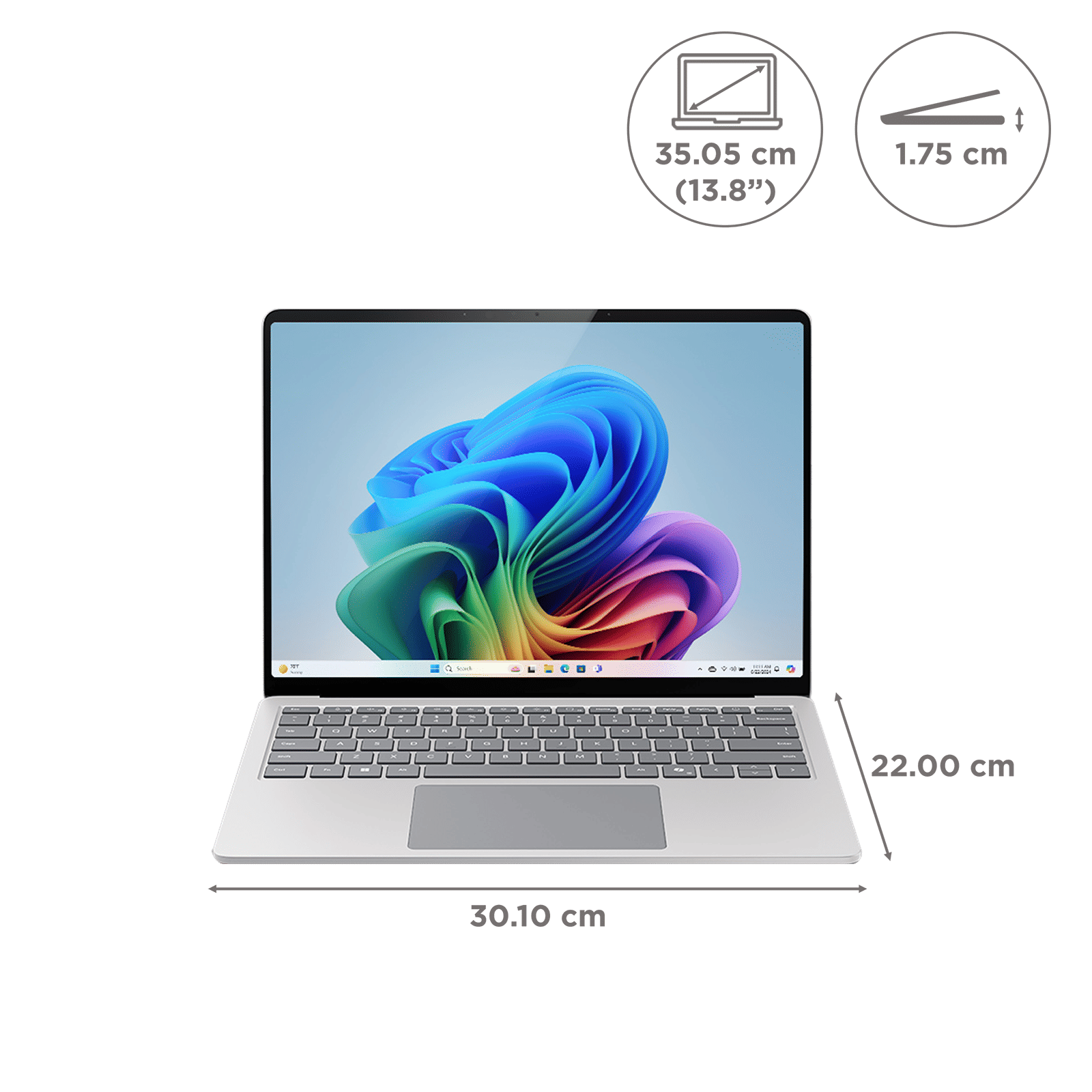 Microsoft Surface 7th Edition Snapdragon X Plus Touchscreen Ultra Thin Laptop (16GB, 512GB SSD, Windows 11 Home, 13.8 inch LCD Display, Microsoft 365 for 6 Months, Platinum, 1.34 KG)_2