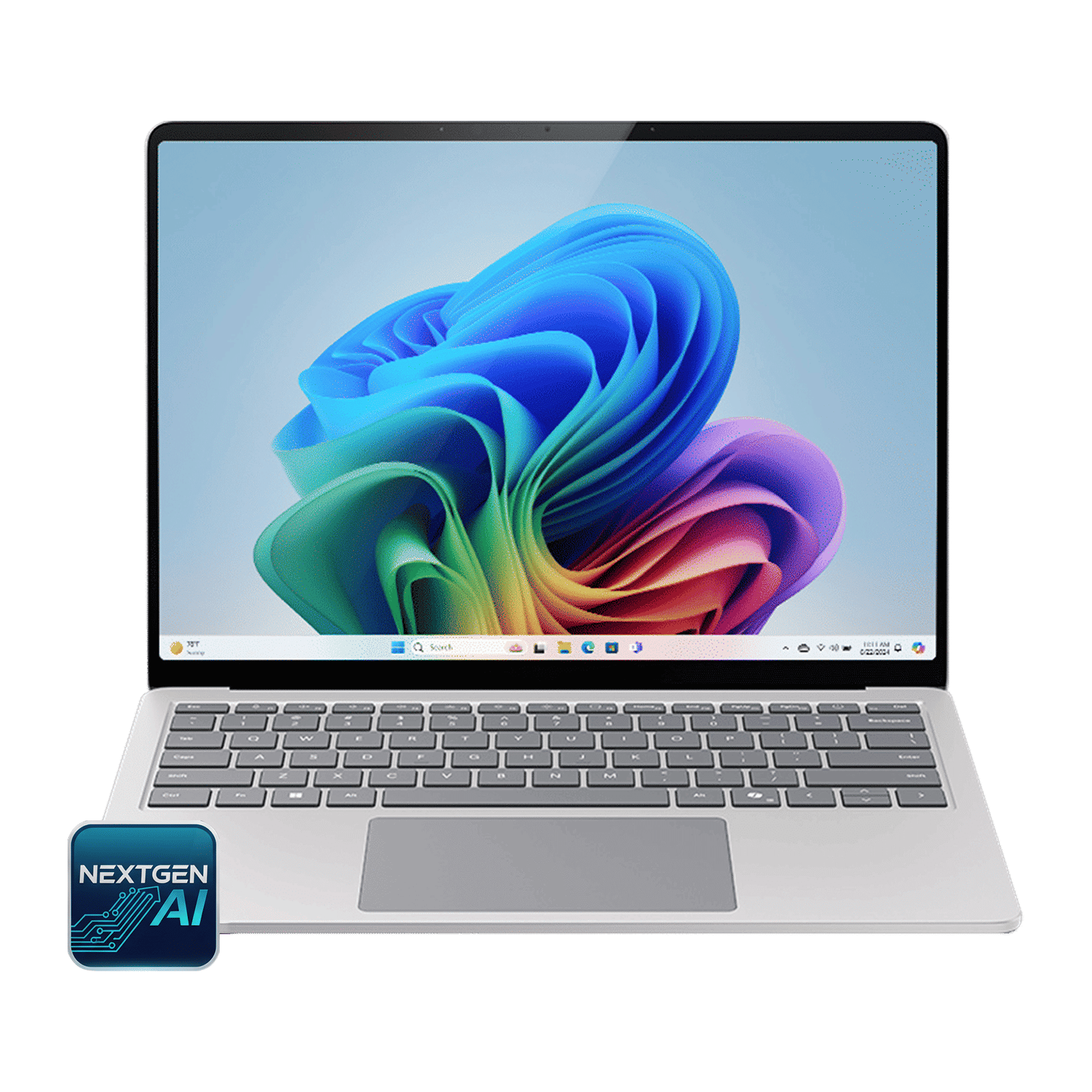 Microsoft Surface 7th Edition Snapdragon X Elite Touchscreen Ultra Thin Laptop (16GB, 256GB SSD, Windows 11 Home, 15 inch LCD Display, Microsoft 365 for 6 Months, Platinum, 1.66 KG)_1