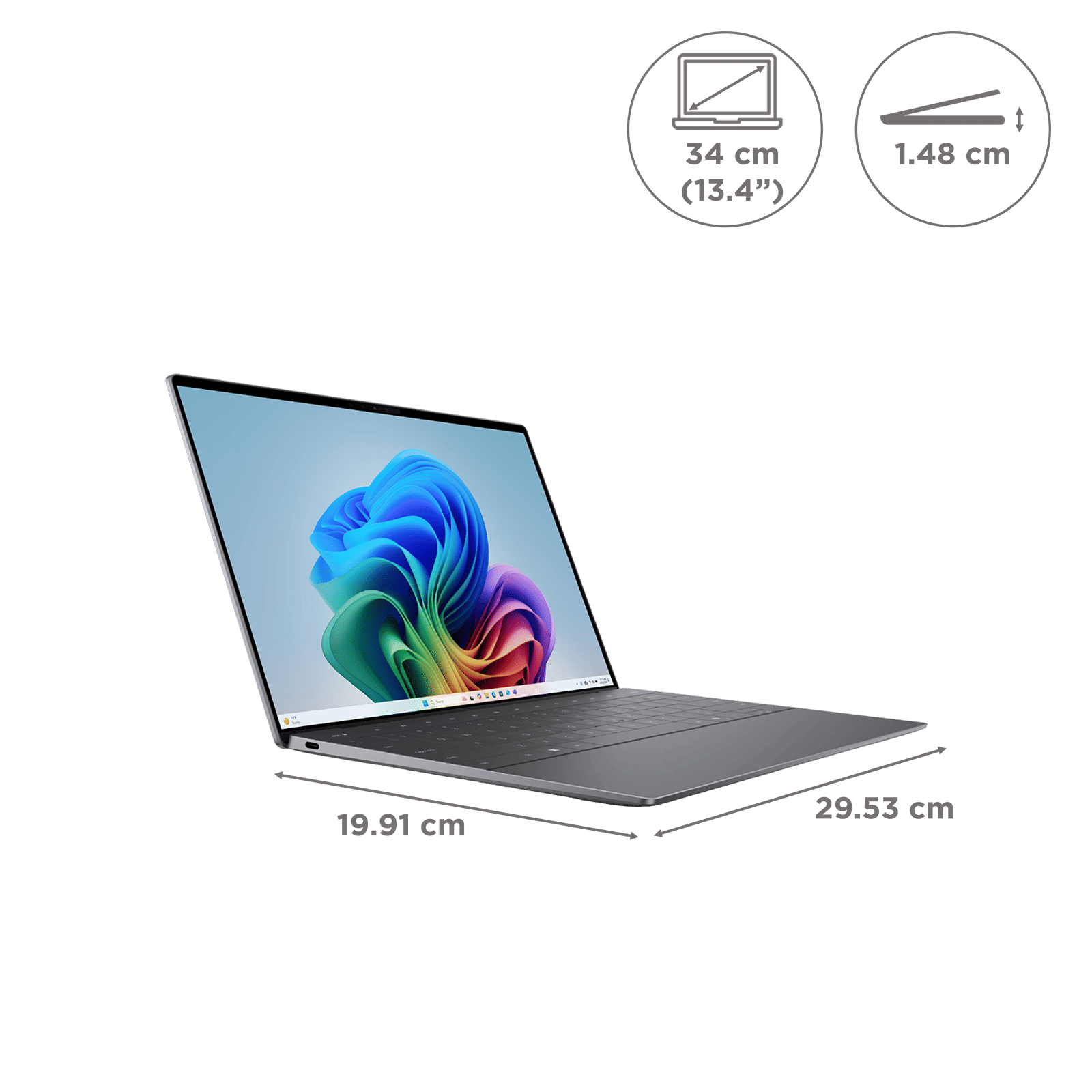 Dell XPS 13 Snapdragon X Elite Touchscreen Laptop (16GB, 512GB SSD, Windows 11 Home, 13.4 inch OLED Display, MS Office 2021, Graphite, 1.17 KG) Dell XPS 13 Snapdragon X Elite Touchscreen Laptop (16GB, 512GB SSD, Windows 11 Home, 13.4 inch OLED Display, MS Office 2021, Graphite, 1.17 KG)_2