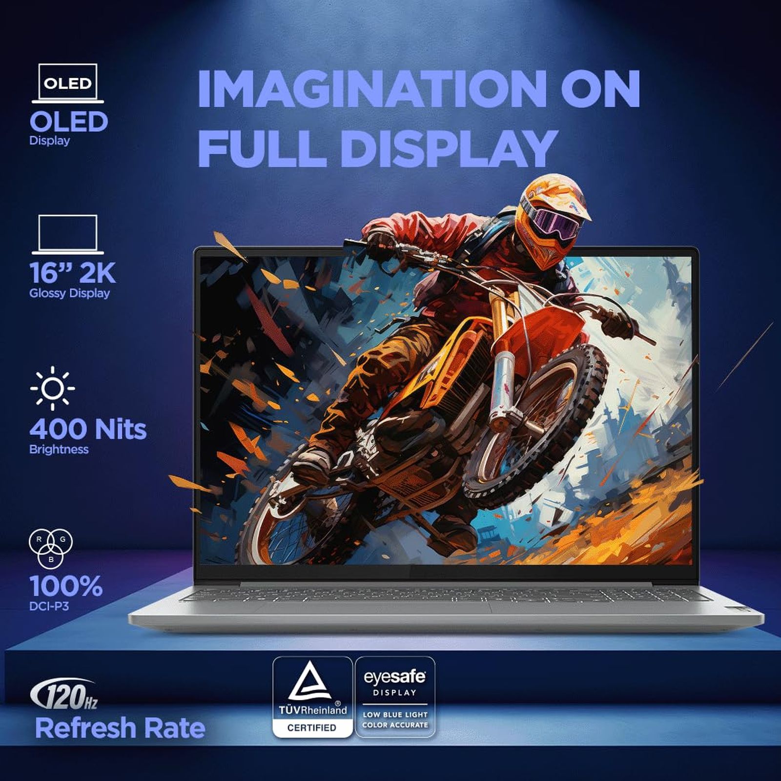 Lenovo IdeaPad Pro 5 16AHP9 AMD Ryzen 7 Laptop (16GB, 1TB SSD, Windows 11 Home, 6GB Graphics, 16 inch OLED Display, MS Office 2021, Arctic Grey, 1.91 KG)_6