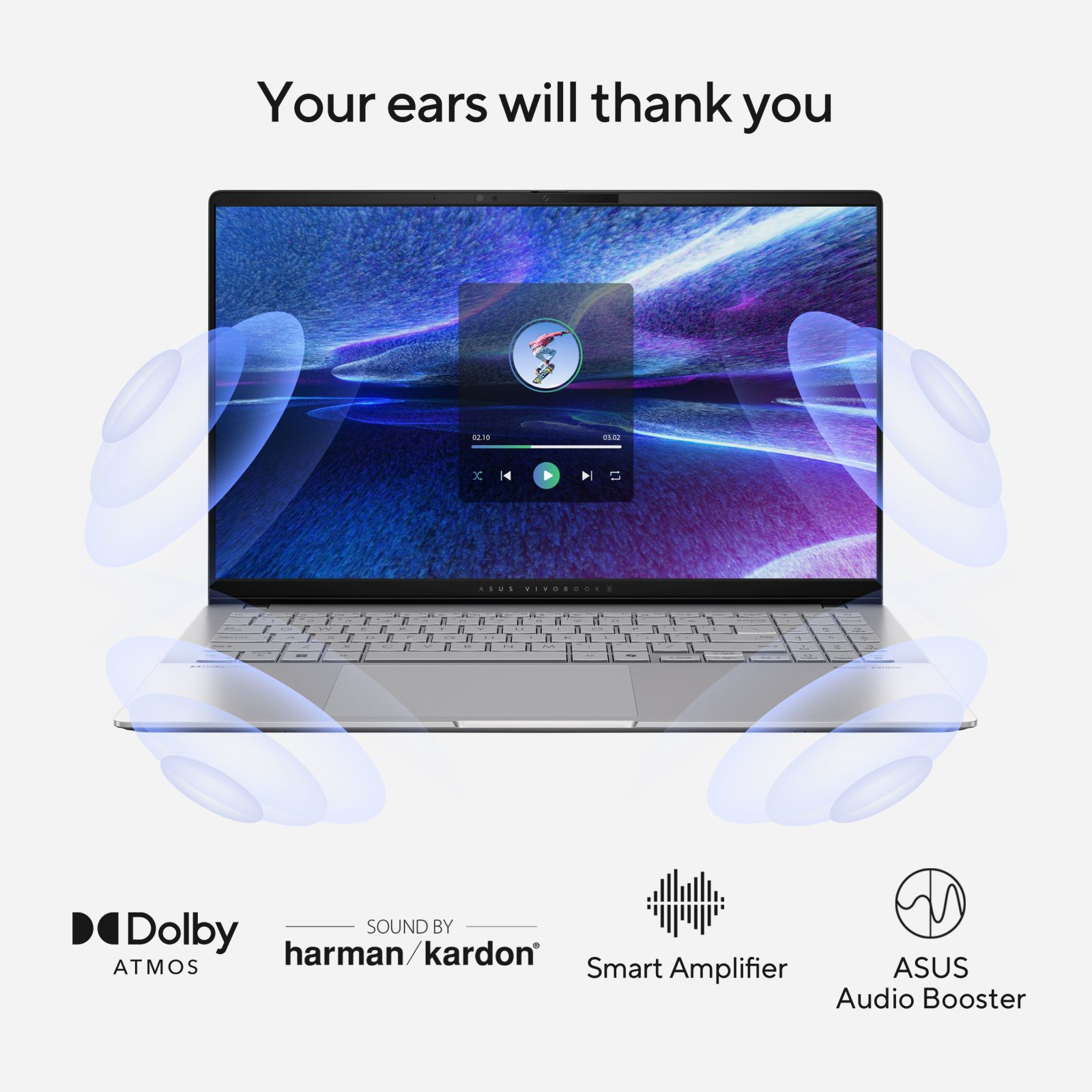 ASUS Vivobook S 15 S5507QA-MA551WS Snapdragon X Plus X1P 42 100 Thin & Light Laptop (16GB, 1TB SSD, Windows 11 Home, 15.6 inch OLED Display, MS Office 2021, Cool Silver, 1.42 KG)_11