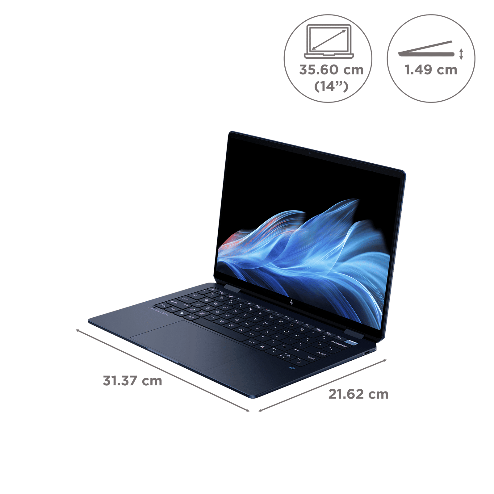 HP OmniBook Ultra Flip 14-fh0046TU Intel Core Ultra 7 Touchscreen Thin & Light Laptop (32GB, 1TB SSD, Windows 11 Home, 14 inch OLED Display, MS Office 2021, Atmospheric Blue, 1.34 KG) HP OmniBook Ultra Flip 14-fh0046TU Intel Core Ultra 7 Touchscreen Thin & Light Laptop (32GB, 1TB SSD, Windows 11 Home, 14 inch OLED Display, MS Office 2021, Atmospheric Blue, 1.34 KG)_2