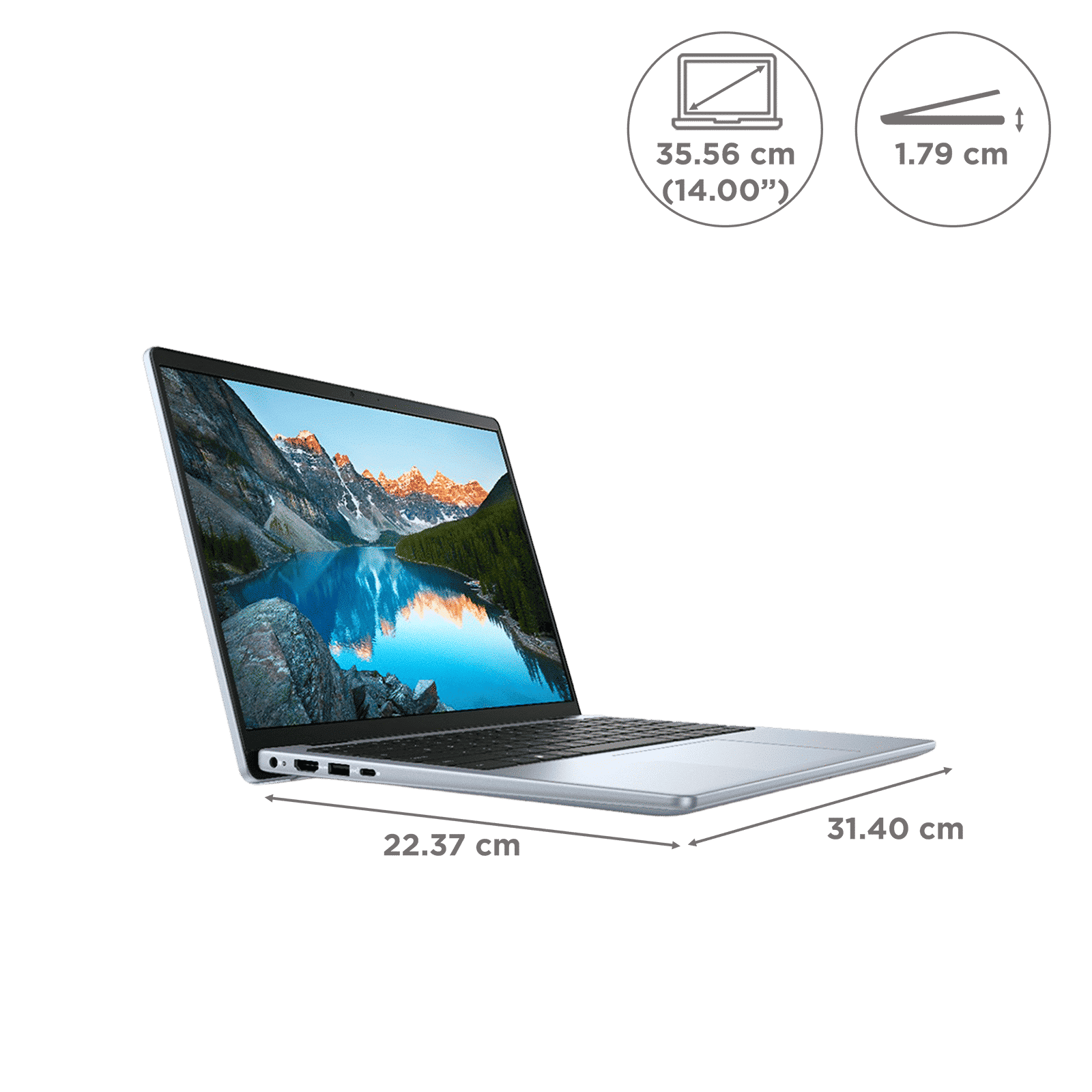 DELL Inspiron 5441 Qualcomm Snapdragon X Notebook Laptop (16GB, 512GB SSD, Windows 11 Home, 14 inch Full HD Plus IPS Display, MS Office 2021, Titan Grey, 1.53 KG)_2