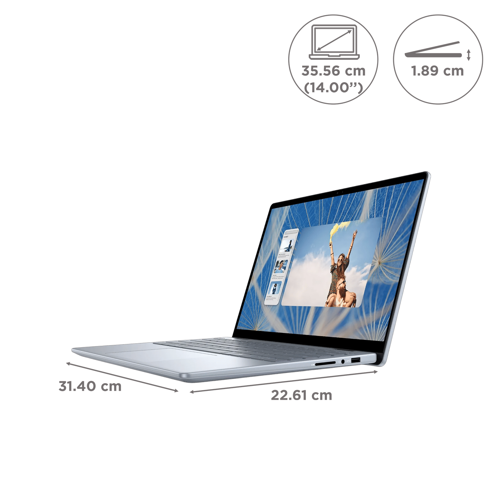 Dell Inspiron 7440 Intel Core i5 13th Gen Touchscreen 2-in-1 Laptop (16GB, 512GB SSD, Windows 11 Home, 14 inch Full HD Plus IPS Display, MS Office 2021, Ice Blue Metal, 1.75 KG)_2