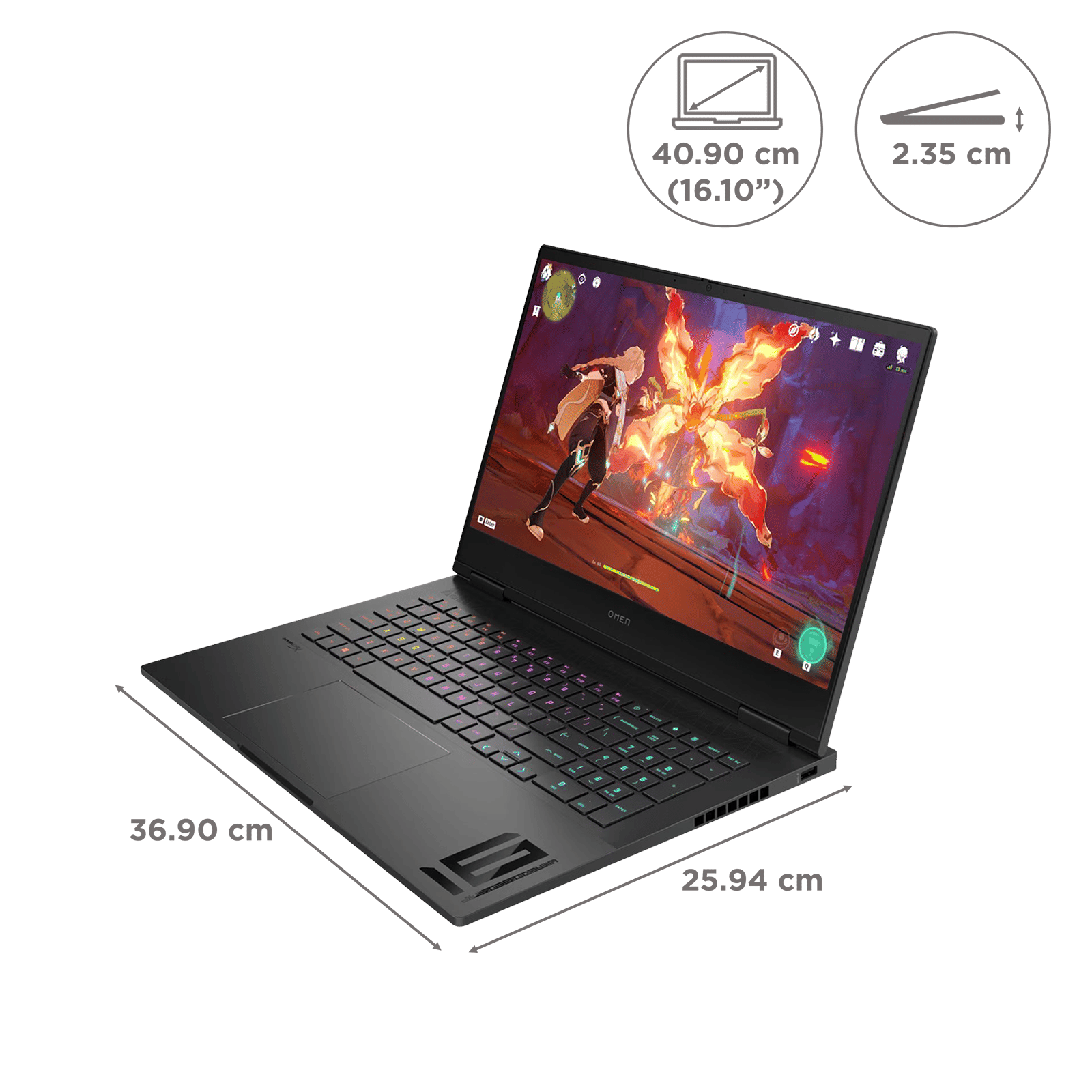 HP OMEN 16-wf1150TX Intel Core i7 14th Gen Gaming Laptop (16GB, 1TB SSD, Windows 11 Home, 8GB Graphics, 16.1 inch 144 Hz Full HD Display, NVIDIA GeForce RTX 4060, Shadow Black, 2.39 KG)_2