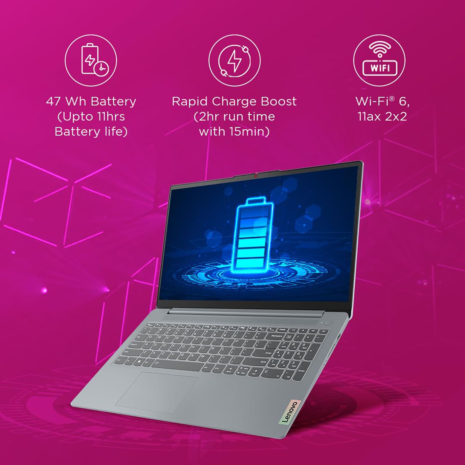 Lenovo IdeaPad Slim 3 15AMN8 AMD Ryzen 3 7320U Thin & Light Laptop (8GB, 512GB SSD, Windows 11 Home, 15.6 inch Full HD Display, MS Office 2024, Arctic Grey, 1.62 KG)_10