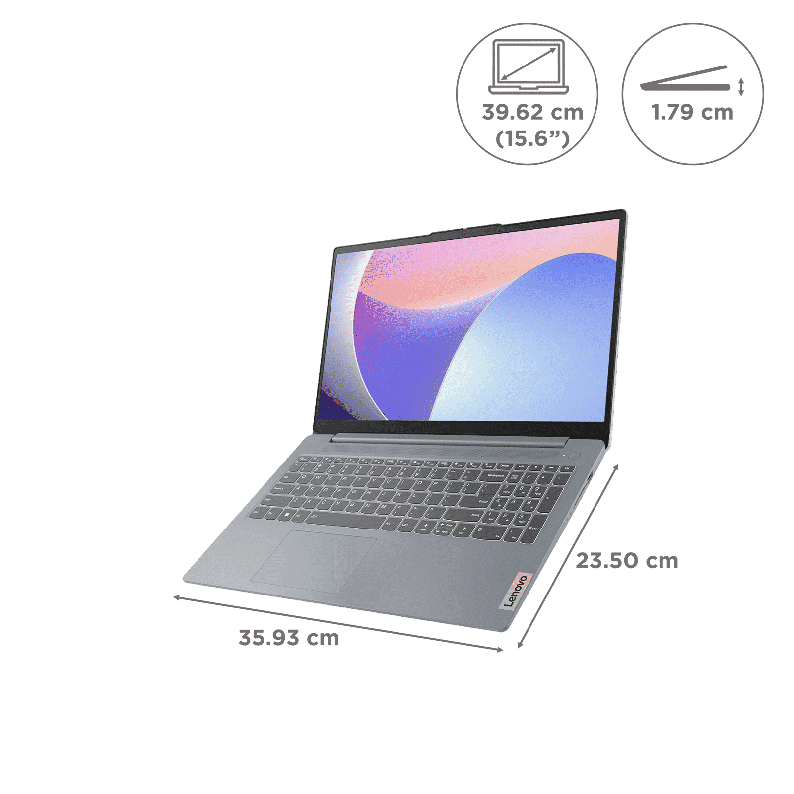Lenovo IdeaPad Slim 3 15AMN8 AMD Ryzen 3 7320U Thin & Light Laptop (8GB, 512GB SSD, Windows 11 Home, 15.6 inch Full HD Display, MS Office 2024, Arctic Grey, 1.62 KG)_2