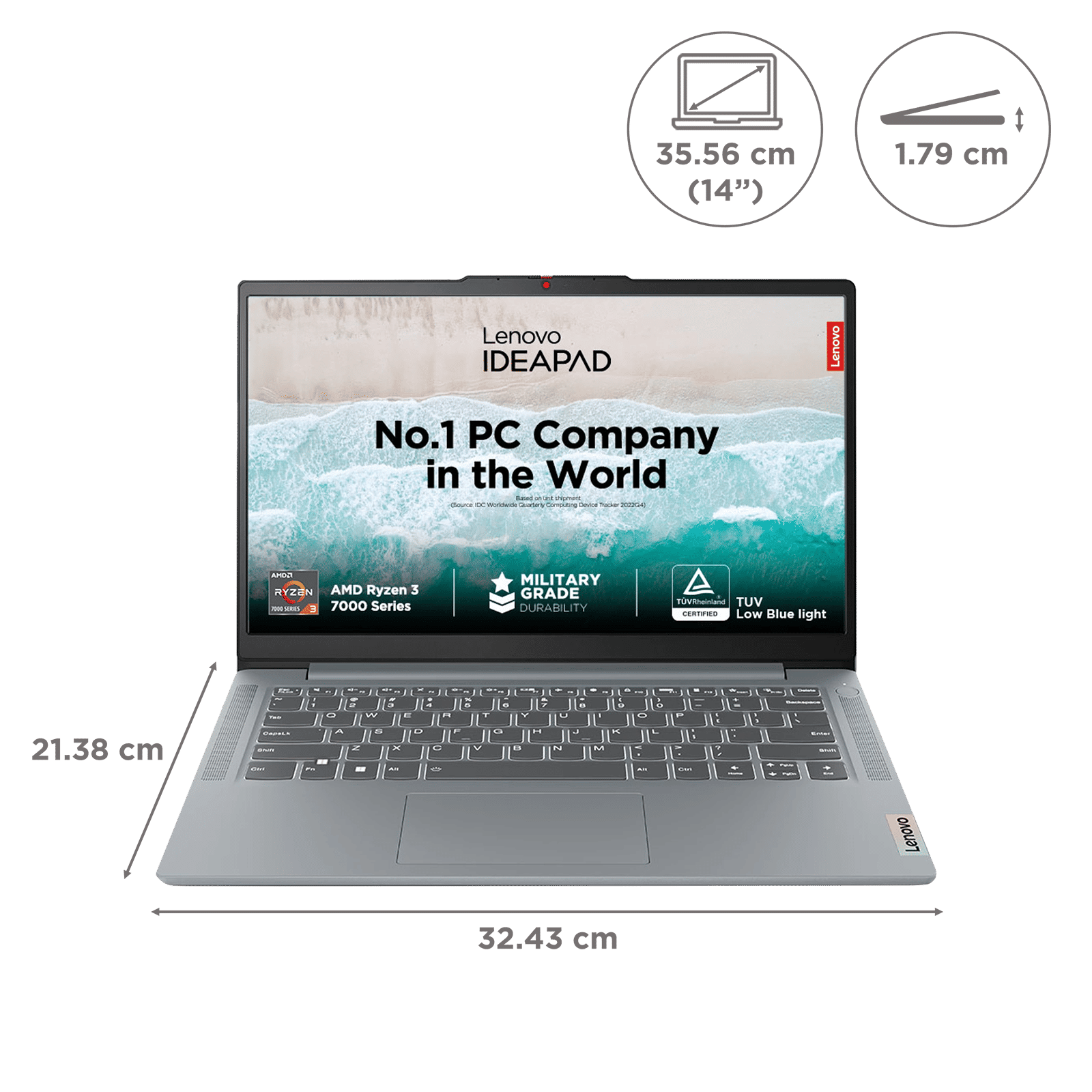 Lenovo IdeaPad Slim 3 14AMN8 AMD Ryzen 3 7320U Thin & Light Laptop (8GB, 512GB SSD, Windows 11 Home, 14 inch Full HD IPS Display, MS Office 2021, Arctic Grey, 1.37 KG) Lenovo IdeaPad Slim 3 14AMN8 AMD Ryzen 3 7320U Thin & Light Laptop (8GB, 512GB SSD, Windows 11 Home, 14 inch Full HD IPS Display, MS Office 2021, Arctic Grey, 1.37 KG)_2