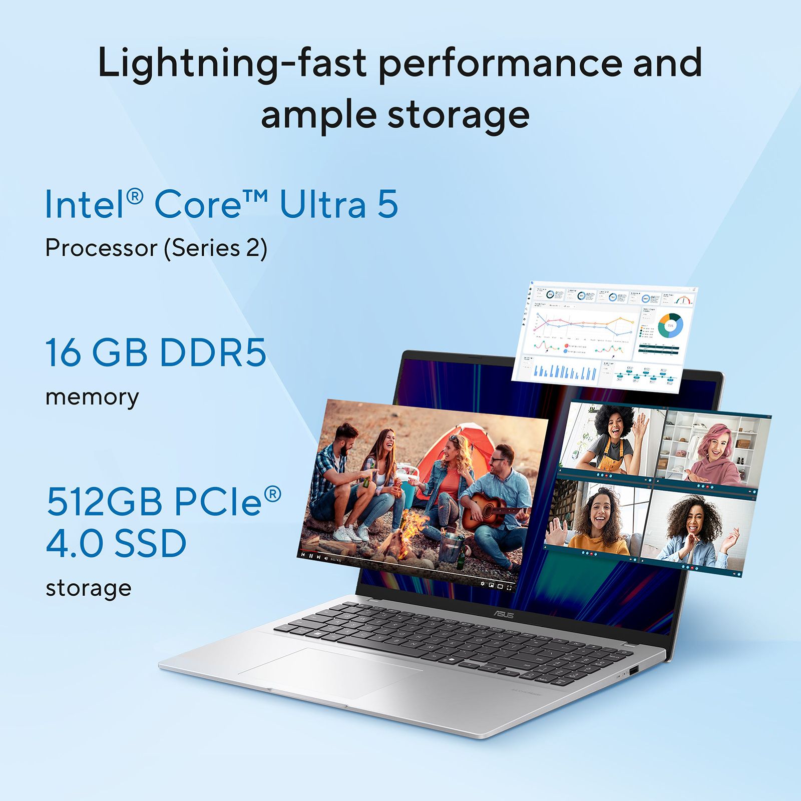 ASUS Vivobook 16 Intel Core Ultra 5 Laptop (16GB, 512GB SSD, Windows 11 Home, 16 inch WUXGA Display, MS Office Home 2024, Cool Silver, 1.88 KG)_11