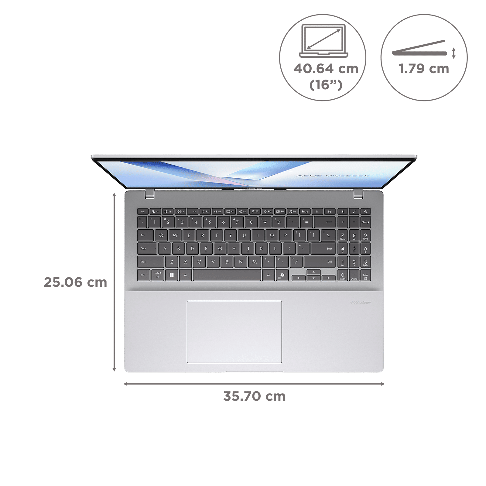 ASUS Vivobook 16 Intel Core Ultra 5 Laptop (16GB, 512GB SSD, Windows 11 Home, 16 inch WUXGA Display, MS Office Home 2024, Cool Silver, 1.88 KG)_2