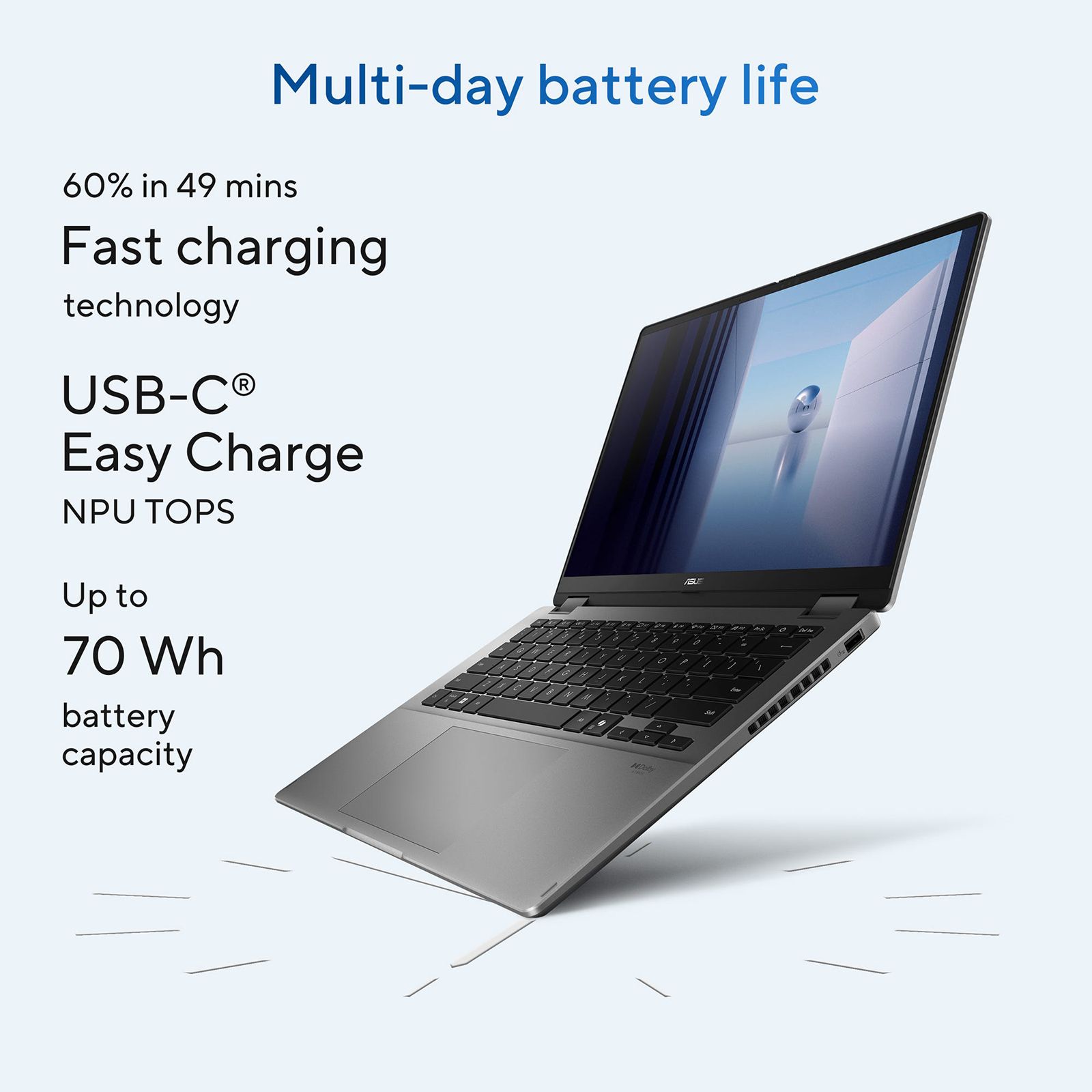 ASUS Vivobook 1 Flip Intel Core Ultra 7 256V Touchscreen 2-in-1 Laptop (16GB, 512GB SSD, Windows 11 Home, 14 inch OLED Display, MS Office Home 2024, Matte Gray, 1.57 KG) ASUS Vivobook 1 Flip Intel Core Ultra 7 256V Touchscreen 2-in-1 Laptop (16GB, 512GB SSD, Windows 11 Home, 14 inch OLED Display, MS Office Home 2024, Matte Gray, 1.57 KG)_1