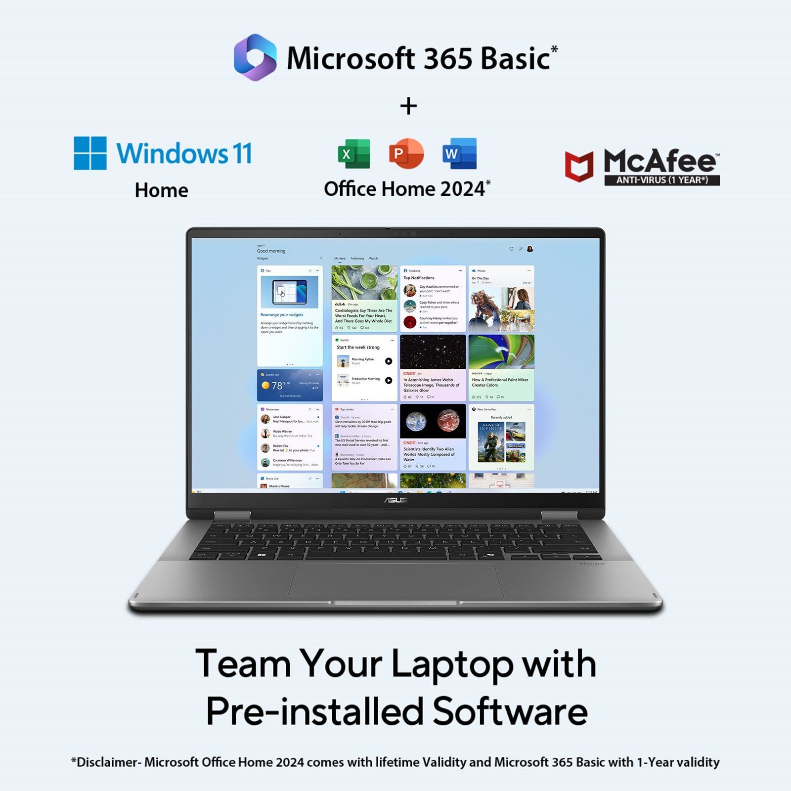 ASUS Vivobook 14 Flip Intel Core Ultra 5 Touchscreen 2-in-1 Laptop (16GB, 512GB SSD, Windows 11 Home, 14 inch OLED Display, MS Office Home 2024 & MS 365 Basic, Matte Gray, 1.57 KG) ASUS Vivobook 14 Flip Intel Core Ultra 5 Touchscreen 2-in-1 Laptop (16GB, 512GB SSD, Windows 11 Home, 14 inch OLED Display, MS Office Home 2024 & MS 365 Basic, Matte Gray, 1.57 KG)_11