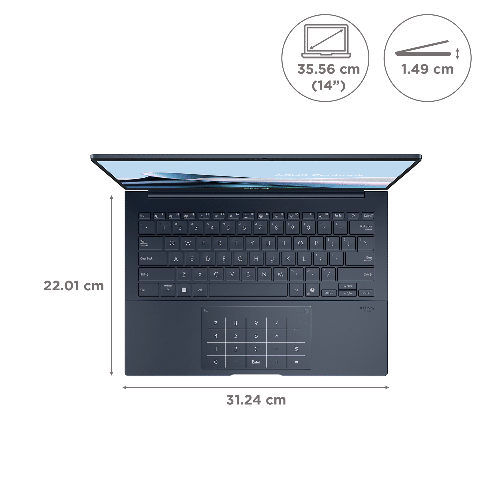ASUS Zenbook 1 Intel Core Ultra 9 285H Touchscreen Notebook Laptop (32GB, 1TB SSD, Windows 11 Home, 14 inch OLED Display, MS Office 2024, Ponder Blue, 1.28 KG) ASUS Zenbook 1 Intel Core Ultra 9 285H Touchscreen Notebook Laptop (32GB, 1TB SSD, Windows 11 Home, 14 inch OLED Display, MS Office 2024, Ponder Blue, 1.28 KG)_2