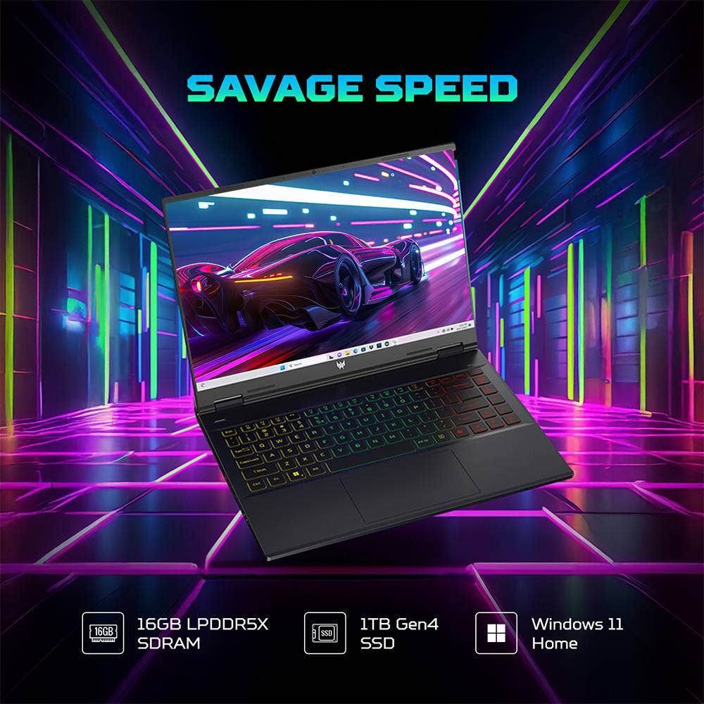 acer Predator Helios Neo 14 Intel Core Ultra 7 Gaming Laptop (16GB, 1TB SSD, Windows 11 Home, 6GB Graphics, 14.5 inch 120 Hz WUXGA IPS Display, NVIDIA Geforce RTX 4050, MS Office, Abyssal Black, 1.99 KG)_2