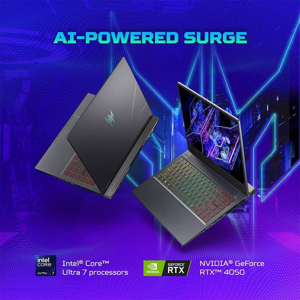 acer Predator Helios Neo 14 Intel Core Ultra 7 Gaming Laptop (16GB, 1TB SSD, Windows 11 Home, 6GB Graphics, 14.5 inch 120 Hz WUXGA IPS Display, NVIDIA Geforce RTX 4050, MS Office, Abyssal Black, 1.99 KG)_4