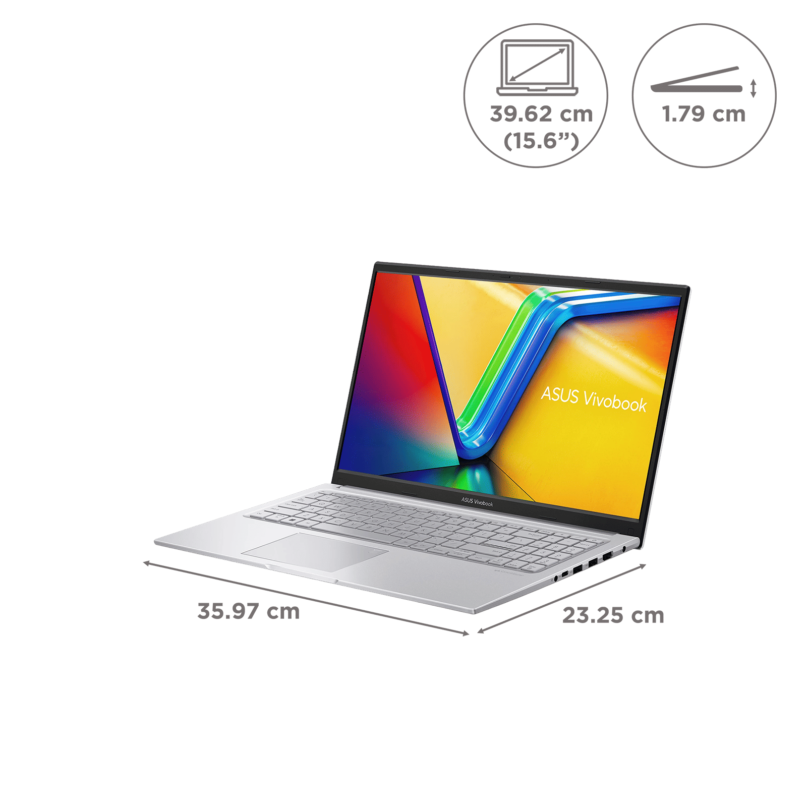 ASUS Vivobook 15 Intel Core i5 12th Gen Thin & Light Laptop (8GB, 512 GB SSD, Windows 11 Home, 15.6 inch FHD Display, MS Office Home & Student 2021, Cool Silver, 1.7 KG)_2