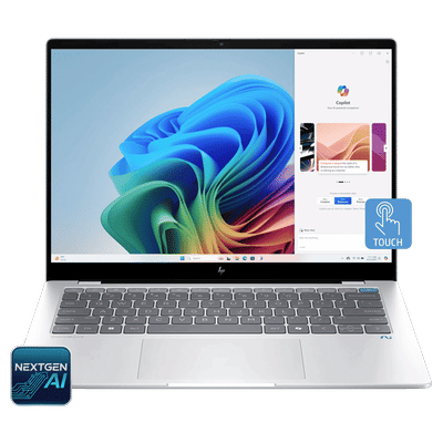 HP OmniBook X 14-fe1011QU Qualcomm Snapdragon
                      X Plus Touchscreen Thin & Light Laptop (16GB,
                      512GB SSD, Windows 11 Home, 14 inch 2.2K IPS
                      Display, MS Office 2021, Glacier Silver, 1.34 KG)