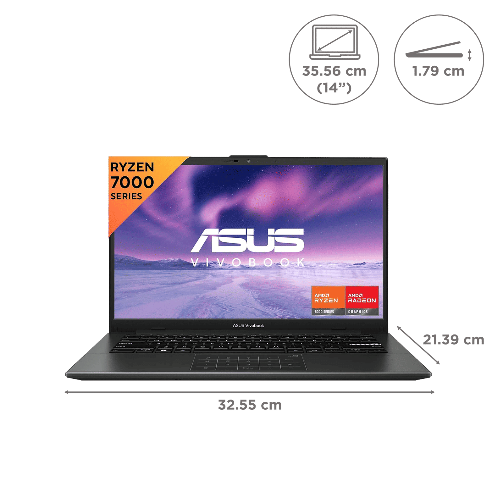 ASUS Vivobook Go 14 AMD Ryzen 3 7320U Thin & Light Laptop (8GB, 512GB SSD, Windows 11 Home, 14 inch Full HD Display, MS Office Home 2024, Mixed Black, 1.38 KG) ASUS Vivobook Go 14 AMD Ryzen 3 7320U Thin & Light Laptop (8GB, 512GB SSD, Windows 11 Home, 14 inch Full HD Display, MS Office Home 2024, Mixed Black, 1.38 KG)_6