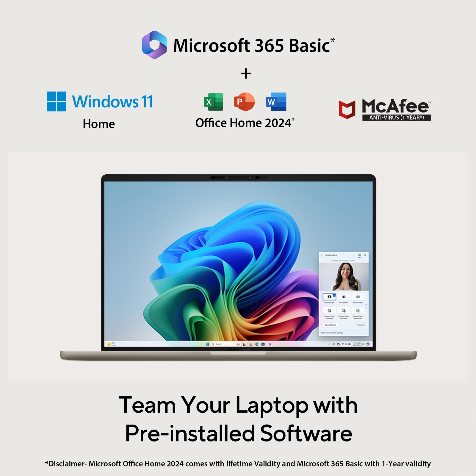 ASUS Zenbook A14 Snapdragon X X126100 Ultra Thin Laptop (16GB, 512GB SSD, Windows 11 Home, 14 inch WUXGA OLED Display, MS Office Home 2024, Zabriskie Beige, 0.98 KG) ASUS Zenbook A14 Snapdragon X X126100 Ultra Thin Laptop (16GB, 512GB SSD, Windows 11 Home, 14 inch WUXGA OLED Display, MS Office Home 2024, Zabriskie Beige, 0.98 KG)_11