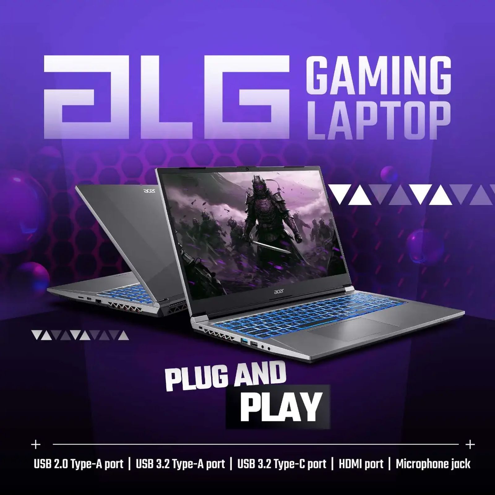 acer Aspire ALG AL15G-52 Intel Core i5 13th Gen Gaming Laptop (16GB, 512GB SSD, Windows 11, 6GB Graphics, 15.6 inch 144 Hz Full HD Display, NVIDIA GeForce RTX TM 3050, MS Office Home & Student 2021, Steel Grey, 1.99 KG)_5