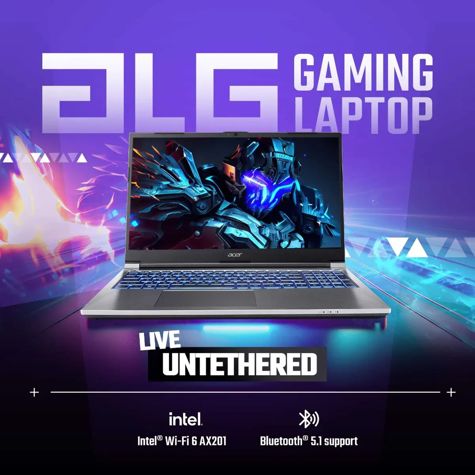 acer Aspire ALG AL15G-52 Intel Core i5 13th Gen Gaming Laptop (16GB, 512GB SSD, Windows 11, 6GB Graphics, 15.6 inch 144 Hz Full HD Display, NVIDIA GeForce RTX TM 3050, MS Office Home & Student 2021, Steel Grey, 1.99 KG)_6