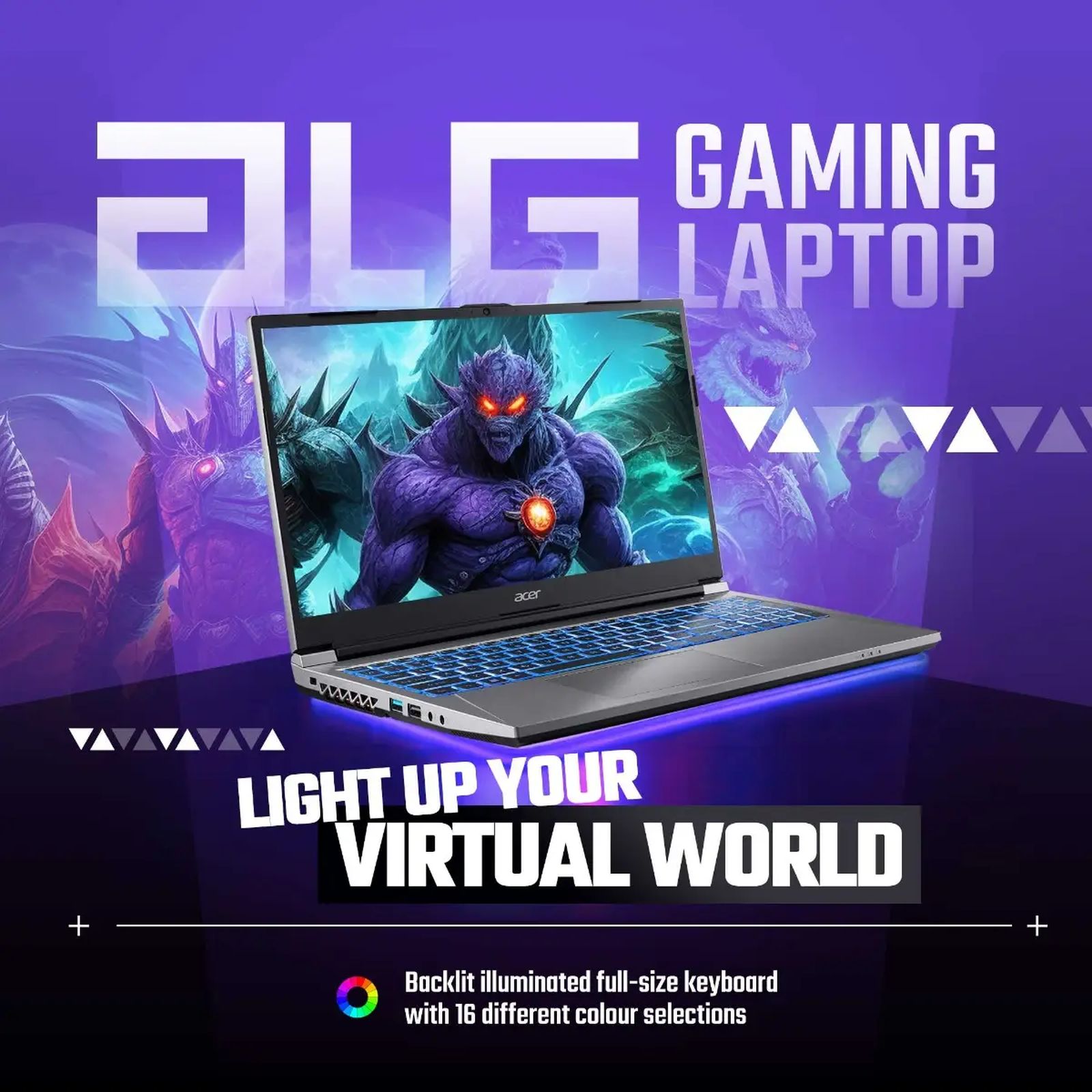acer Aspire ALG AL15G-52 Intel Core i5 13th Gen Gaming Laptop (16GB, 512GB SSD, Windows 11, 6GB Graphics, 15.6 inch 144 Hz Full HD Display, NVIDIA GeForce RTX TM 3050, MS Office Home & Student 2021, Steel Grey, 1.99 KG)_7