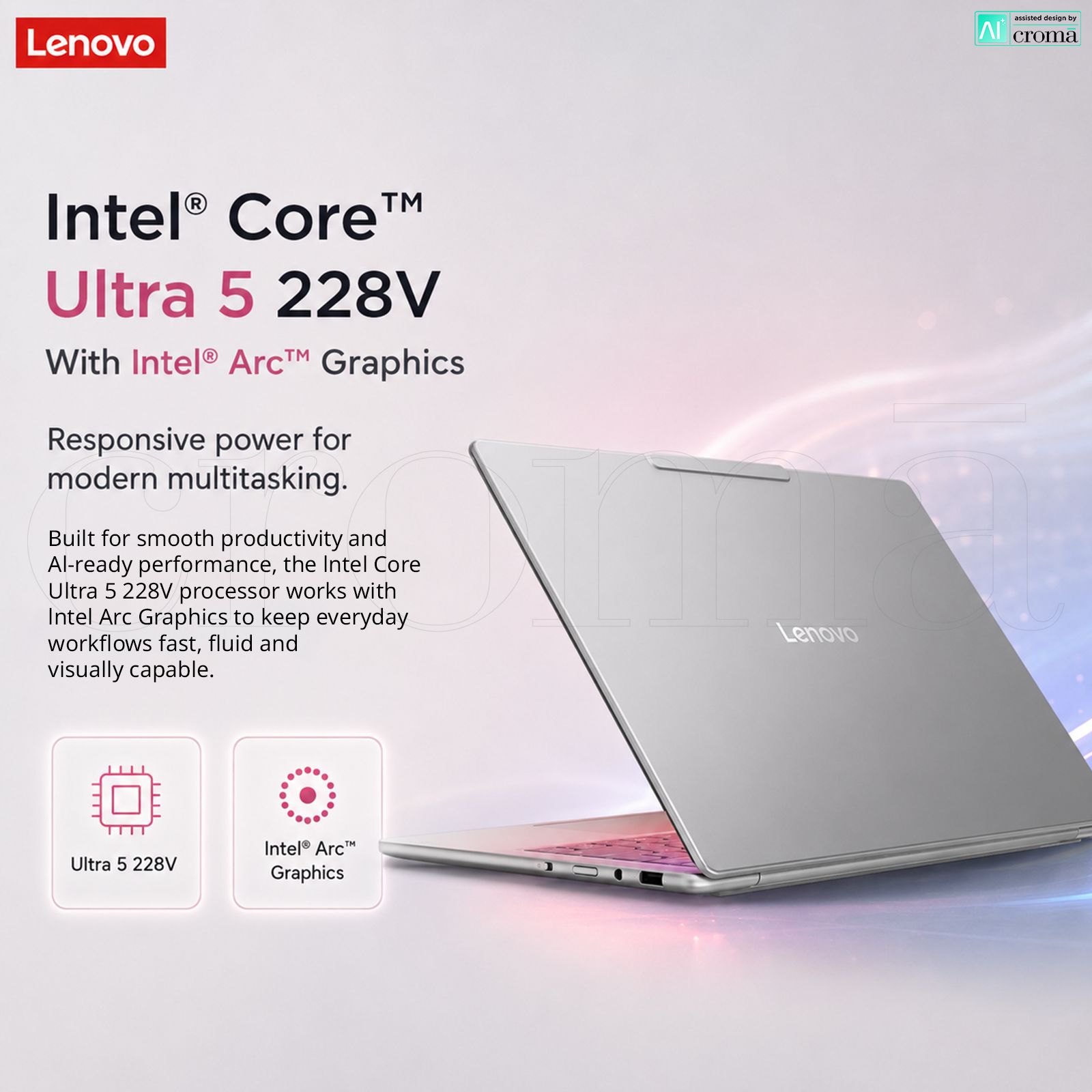 Lenovo Yoga Slim 7 14ILL10 Intel Core Ultra 5 228V Thin & Light Laptop (32GB, 1TB SSD, Windows 11 Home, 14 inch WUXGA OLED Display, MS Office Home 2024, Luna Grey, 1.19 KG) Lenovo Yoga Slim 7 14ILL10 Intel Core Ultra 5 228V Thin & Light Laptop (32GB, 1TB SSD, Windows 11 Home, 14 inch WUXGA OLED Display, MS Office Home 2024, Luna Grey, 1.19 KG)_3