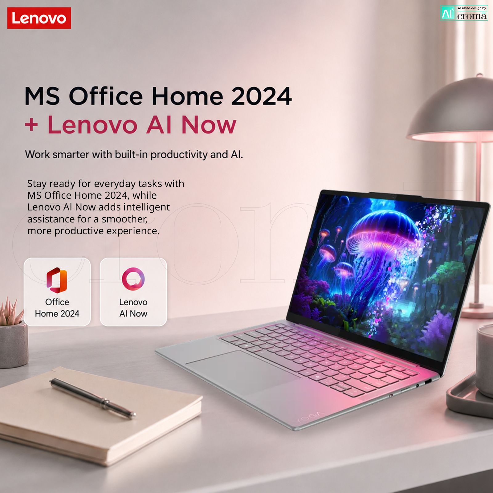 Lenovo Yoga Slim 7 14ILL10 Intel Core Ultra 5 228V Thin & Light Laptop (32GB, 1TB SSD, Windows 11 Home, 14 inch WUXGA OLED Display, MS Office Home 2024, Luna Grey, 1.19 KG) Lenovo Yoga Slim 7 14ILL10 Intel Core Ultra 5 228V Thin & Light Laptop (32GB, 1TB SSD, Windows 11 Home, 14 inch WUXGA OLED Display, MS Office Home 2024, Luna Grey, 1.19 KG)_7
