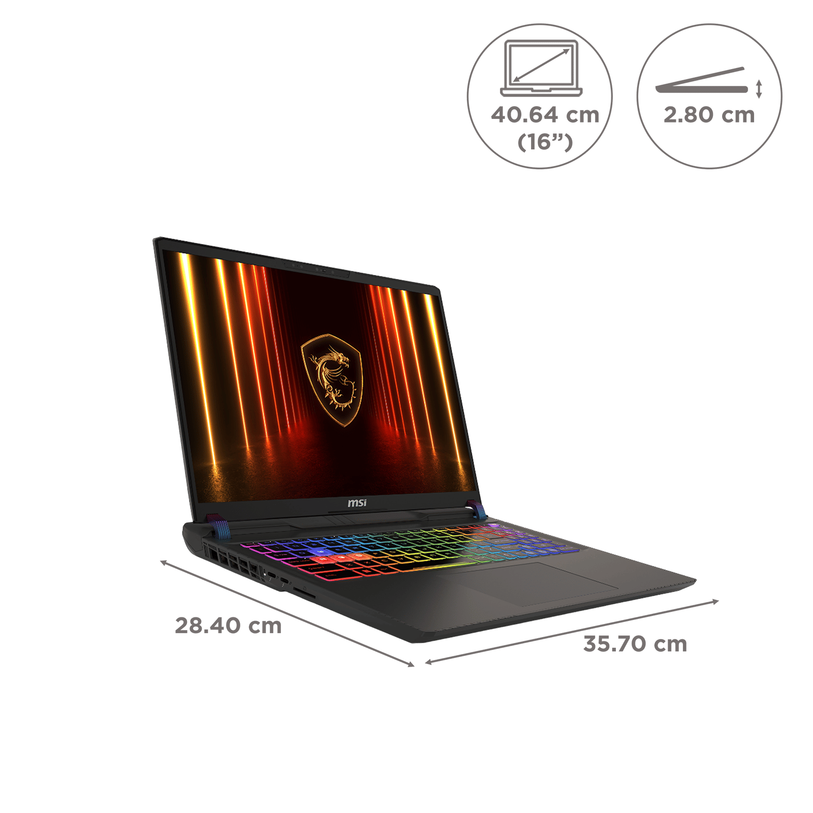 MSI Vector 16 HX AI A2XWHG Intel Core Ultra 7 255HX Gaming Laptop (32GB, 1TB SSD, Windows 11 Home, 12GB Graphics, 16 inch 240 Hz QHD Plus Display, NVIDIA GeForce RTX 5070 Ti, MS Office Home,  Cosmos Gray, 2.7 KG)_2