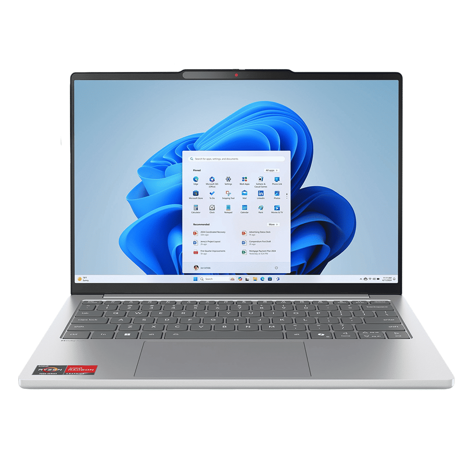 Lenovo IdeaPad Slim 5 13ARP10 AMD Ryzen 7 Thin & Light Laptop (16GB, 512GB SSD, Windows 11 Home, 13.3 inch WUXGA IPS Display, MS Office Home 2024, Cloud Grey, 1.15 KG)_1