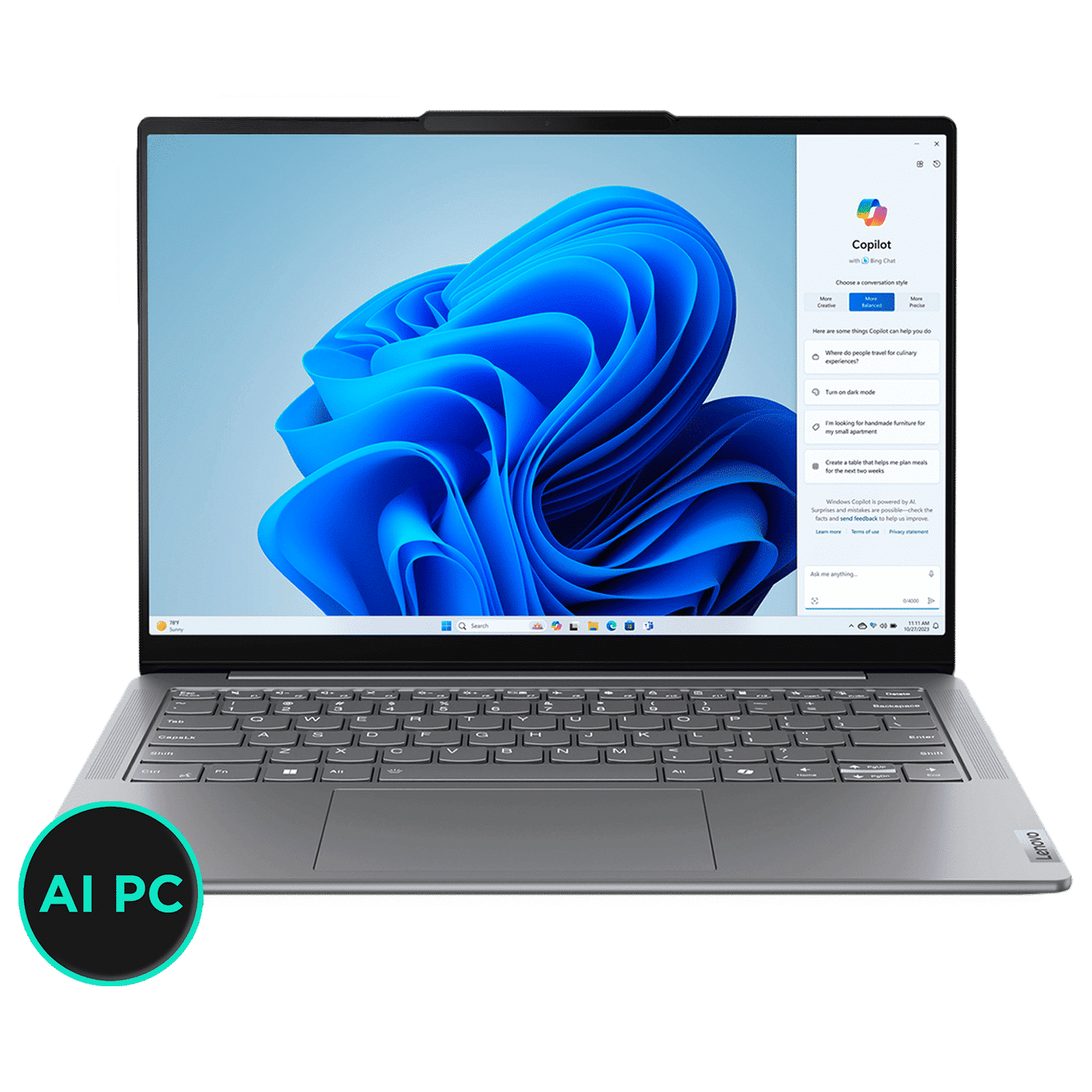 Lenovo Yoga Slim 7 14IMH9 Intel Core Ultra 5 Laptop (16GB, 1TB SSD, Windows 11 Home, 14 inch WUXGA OLED Display, MS Office 2024, Luna Grey, 1.39 KG)_1
