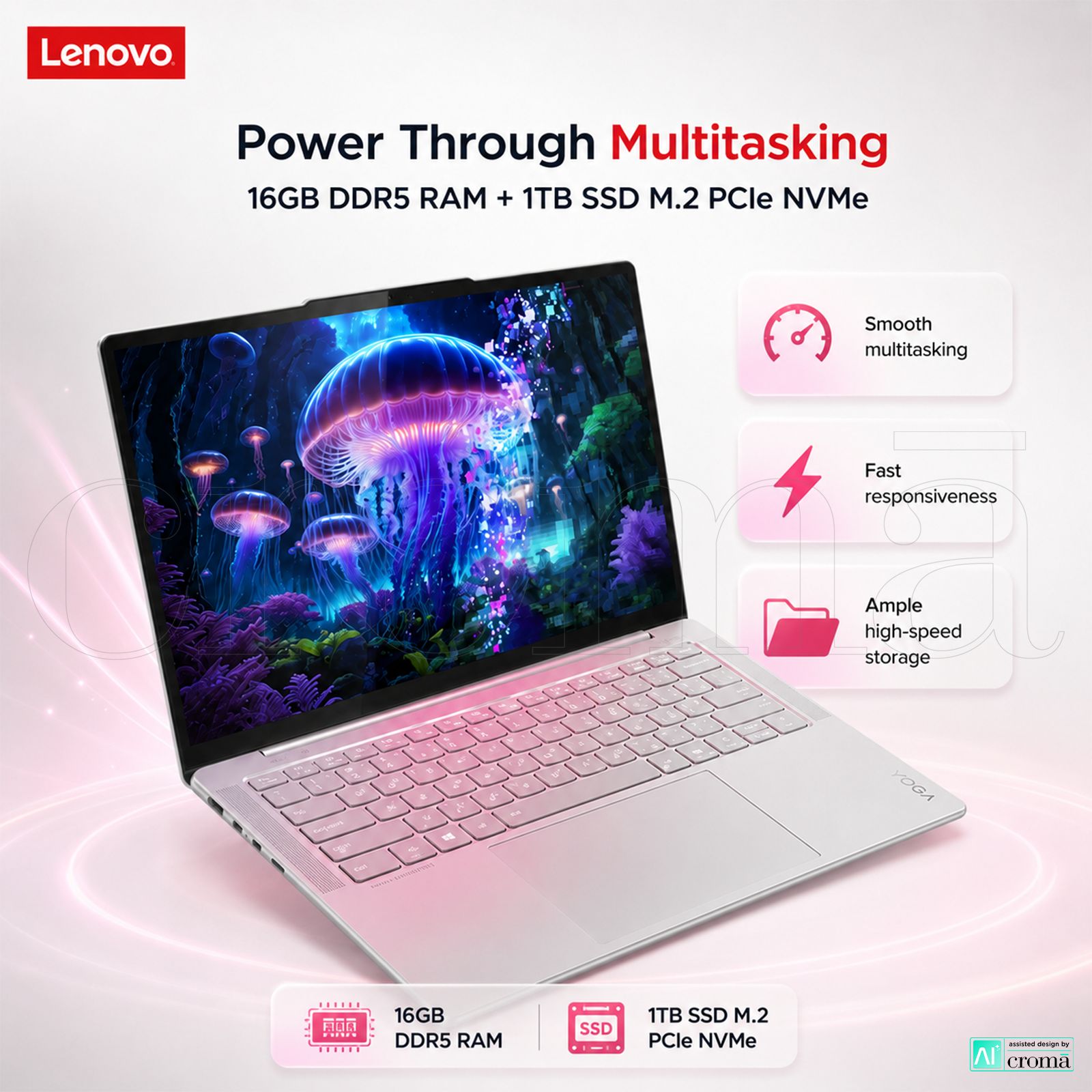 Lenovo Yoga Slim 7 14ILL10 Intel Core Ultra 5 Laptop (16GB, 1TB SSD, Windows 11 Home, 14 inch WUXGA OLED Display, MS Office 2024, Luna Grey, 1.19 KG) Lenovo Yoga Slim 7 14ILL10 Intel Core Ultra 5 Laptop (16GB, 1TB SSD, Windows 11 Home, 14 inch WUXGA OLED Display, MS Office 2024, Luna Grey, 1.19 KG)_4