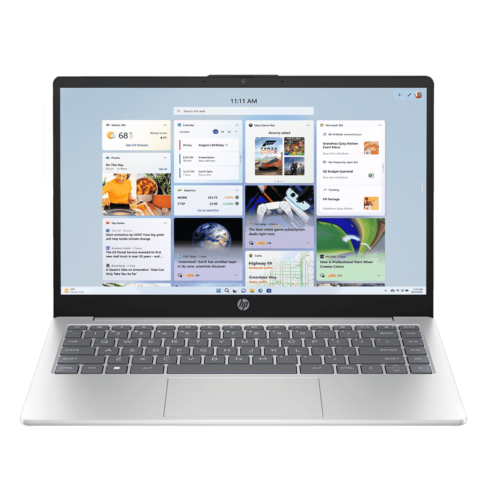HP Core 14-gr0002TU Intel Core i5 13th Gen Thin & Light Laptop (16GB, 512GB SSD, Windows 11 Home, 14 inch, Full HD Display, MS Office Home 2024, Natural Silver, 1.40 KG)_1