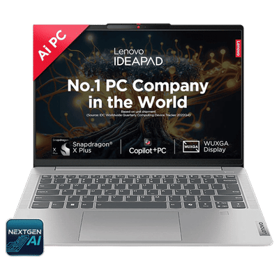Lenovo IdeaPad Slim 5 14Q8X9 Qualcomm
                      Snapdragon X Plus Thin & Light Laptop (16GB,
                      1TB SSD, Windows 11 Home, 14 inch WUXGA IPS
                      Display, MS Office Home 2024, Cloud Grey, 1.48
                      KG)