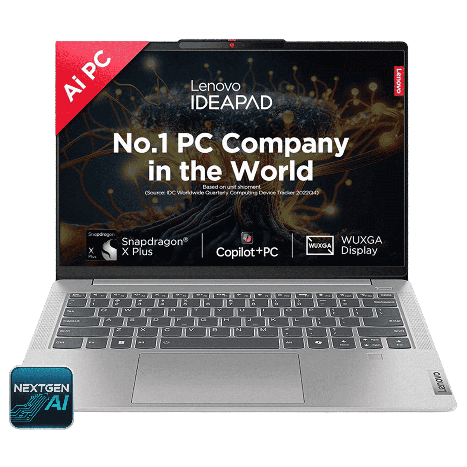 Lenovo IdeaPad Slim 5 14Q8X9 Qualcomm Snapdragon X Plus Thin & Light Laptop (16GB, 1TB SSD, Windows 11 Home, 14 inch WUXGA IPS Display, MS Office Home 2024, Cloud Grey, 1.48 KG)_1
