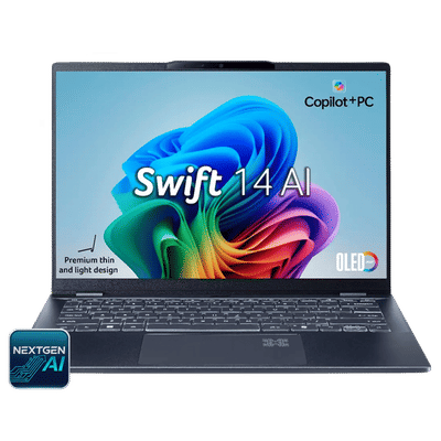 acer Swift 14 AI SF14-51 Intel Core Ultra 5
                      Thin & Light Laptop (16GB, 512GB SSD, Windows
                      11 Home, 14 inch OLED WUXGA Display, MS Office,
                      Steam Blue, 1.25 KG)