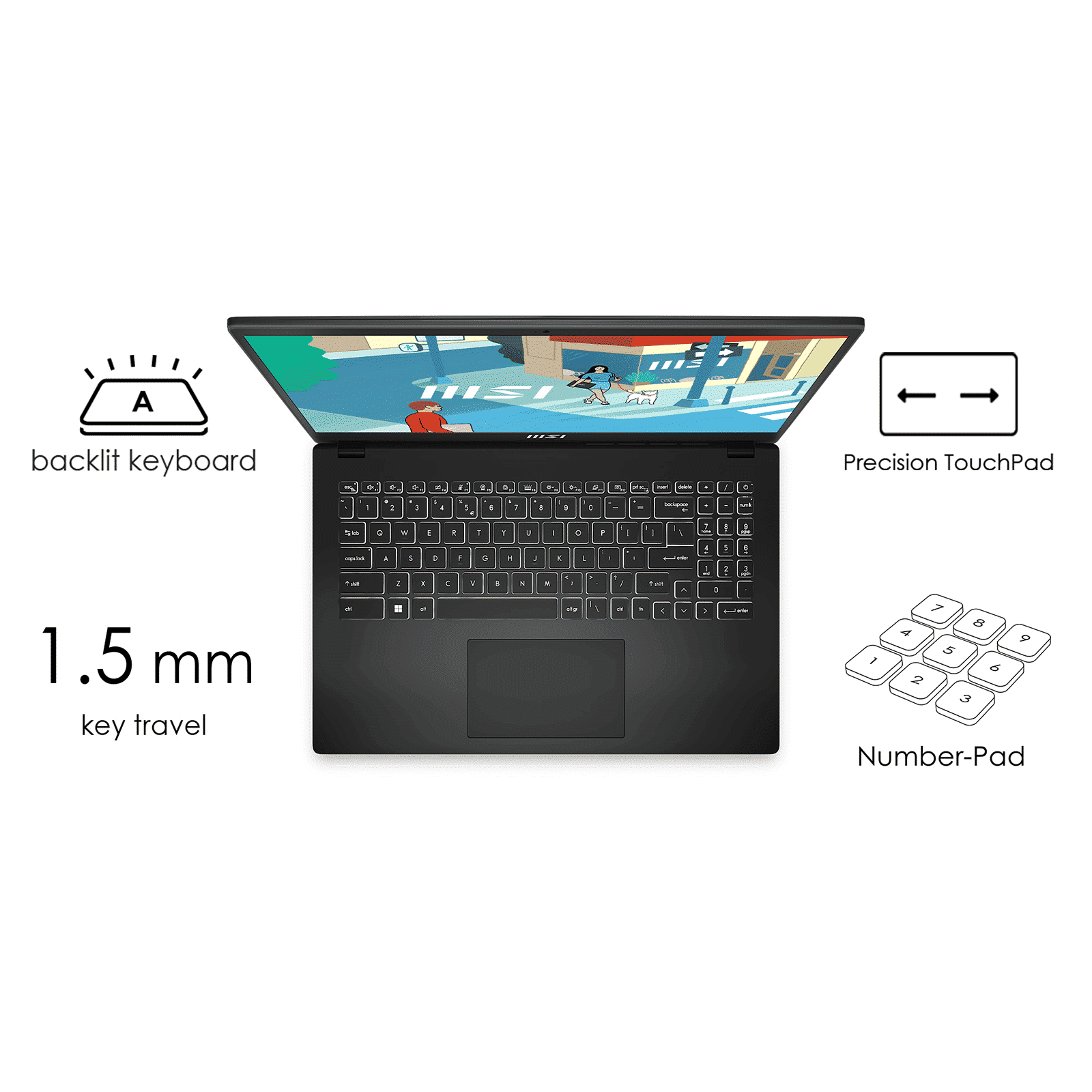 MSI Modern 15 B13M-1200IN Intel Core i5 13th Gen Thin & Light Laptop (16GB, 512GB SSD, Windows 11 Home, 15.6 inch Full HD Display, MS Office 2024, Classic Black, 1.7 KG) MSI Modern 15 B13M-1200IN Intel Core i5 13th Gen Thin & Light Laptop (16GB, 512GB SSD, Windows 11 Home, 15.6 inch Full HD Display, MS Office 2024, Classic Black, 1.7 KG)_2