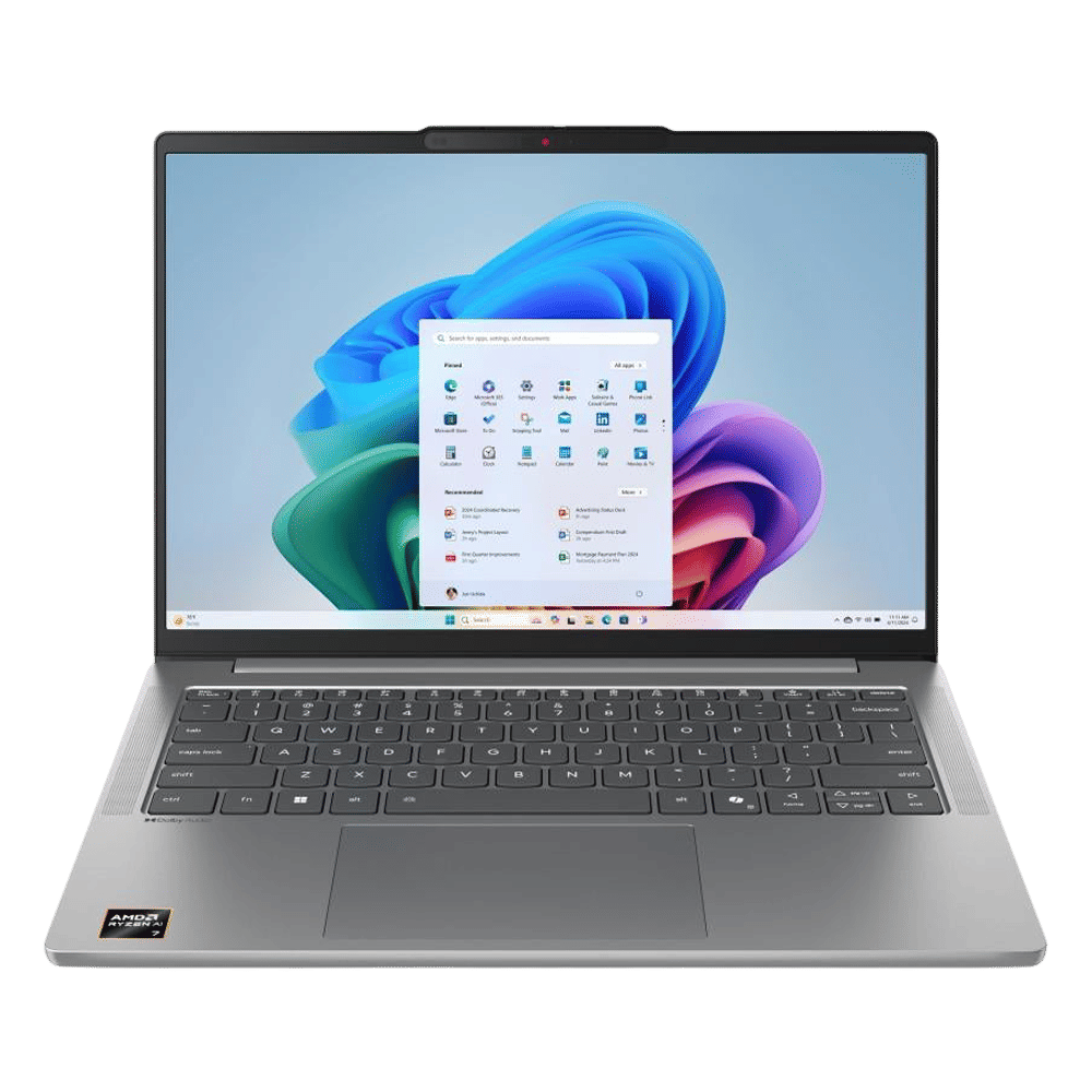 Lenovo IdeaPad Slim 5 14AKP10 AMD Ryzen AI 7 Thin & Light Laptop (24GB, 1TB SSD, Windows 11 Home, 14 inch WUXGA OLED Display, MS Office Home 2024, Luna Grey, 1.39 KG)_8