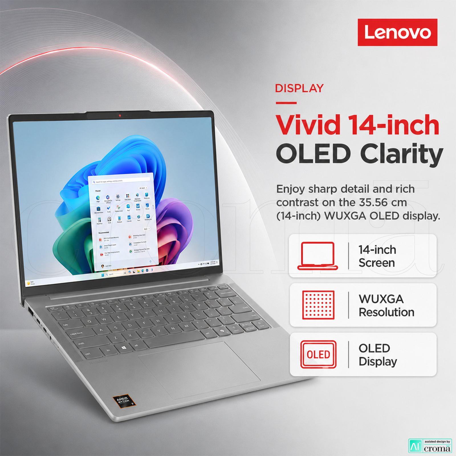 Lenovo IdeaPad Slim 5 14AKP10 AMD Ryzen AI 7 Thin & Light Laptop (24GB, 1TB SSD, Windows 11 Home, 14 inch WUXGA OLED Display, MS Office Home 2024, Luna Grey, 1.39 KG) Lenovo IdeaPad Slim 5 14AKP10 AMD Ryzen AI 7 Thin & Light Laptop (24GB, 1TB SSD, Windows 11 Home, 14 inch WUXGA OLED Display, MS Office Home 2024, Luna Grey, 1.39 KG)_3