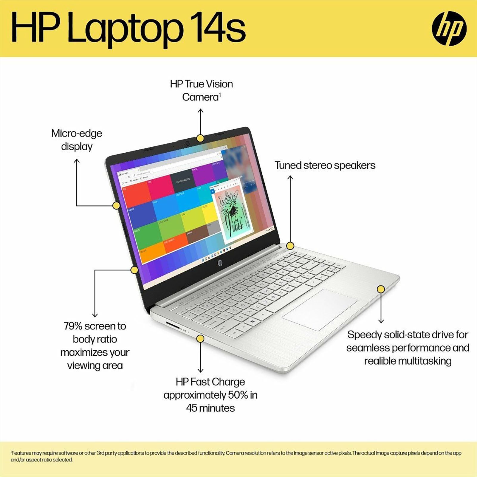 HP 14-ep0294TU Intel Core i3 13th Gen Laptop (8GB, 512GB SSD, Windows 11 Home, 14 inch Full HD Display, MS Office 2024, Natural Silver, 1.4 KG)_9
