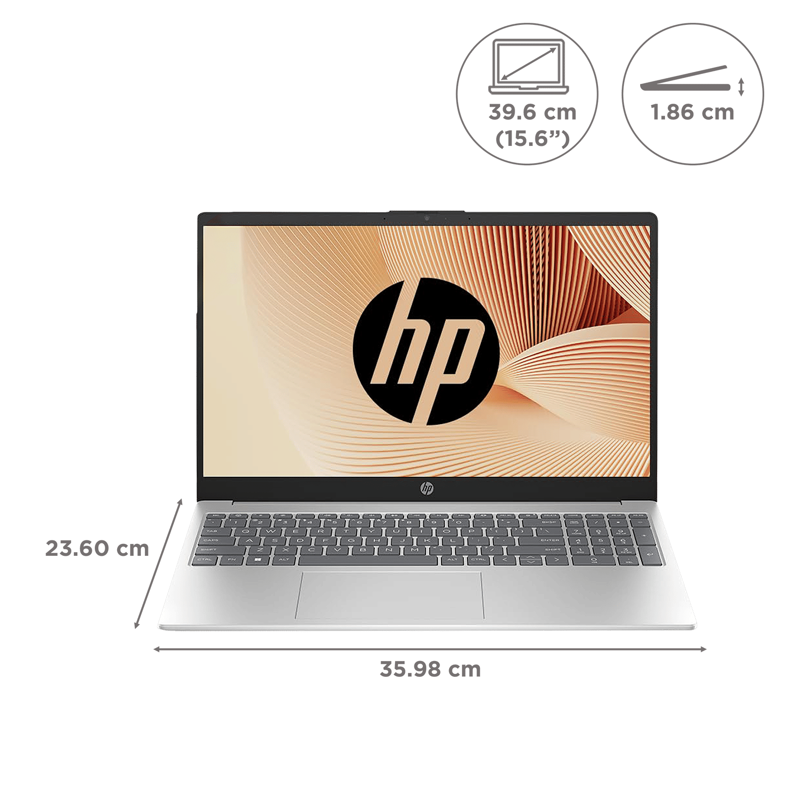 HP 15-fd0490TU Intel Core i3 13th Gen Thin & Light Laptop (8GB, 512GB SSD, Windows 11 Home, 15.6 inch Full HD Display, MS Office 2024, Natural Silver, 1.59 KG)_2