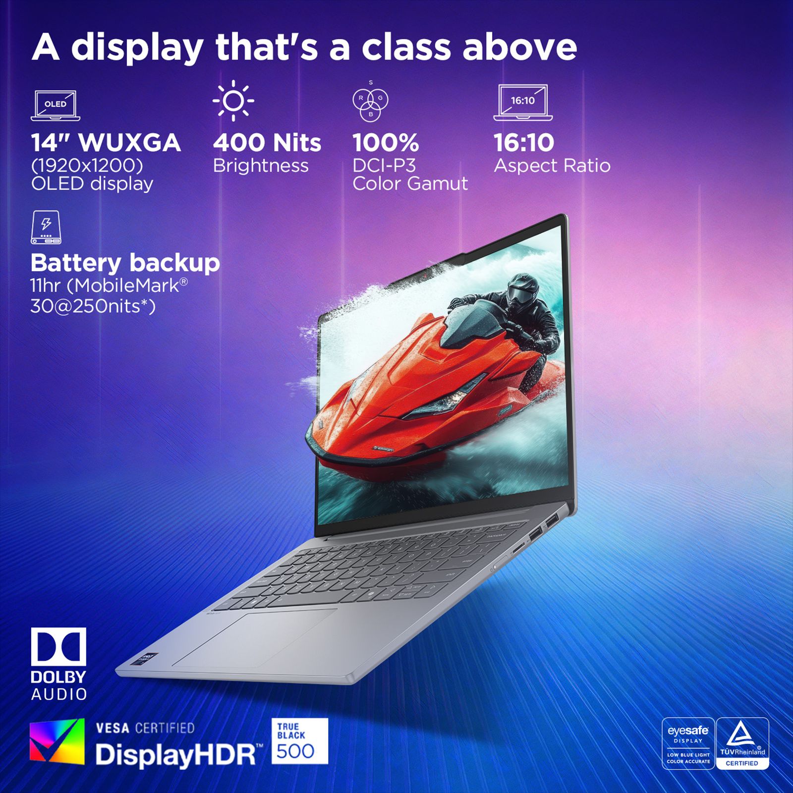 Lenovo IdeaPad Slim 5 14AKP10 AMD Ryzen AI 7 Thin & Light Laptop (24GB, 1TB SSD, Windows 11 Home, 14 inch WUXGA OLED Display, MS Office Home 2024, Luna Grey, 1.39 KG)_12