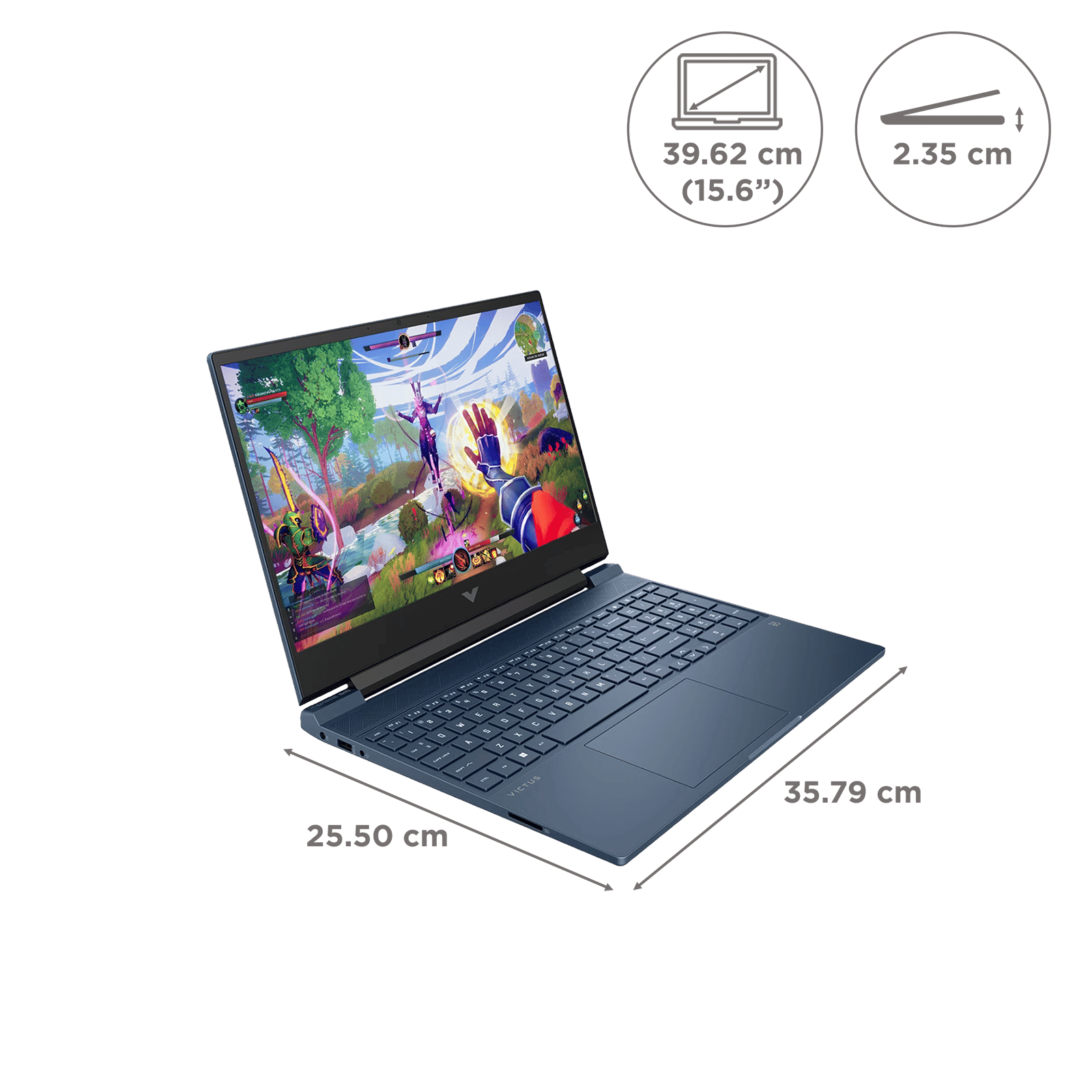 HP Victus 15-fa2071TX Intel Core i7 13th Gen Gaming Laptop (16GB, 1TB SSD, Windows 11 Home, 8GB Graphics, 15.6 inch 144Hz Full HD IPS Display, NVIDIA GeForce RTX 4060, MS Office Home 2024, Performance Blue, 2.29 KG)_2