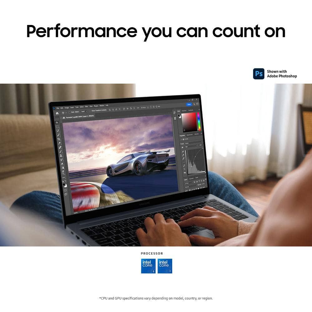SAMSUNG Galaxy Book4 Intel Core 5 Thin & Light Laptop (16GB, 512GB SSD, Windows 11 Home, 15.6 inch Full HD LED Display, MS Office 2024, Gray, 1.55 KG)_2