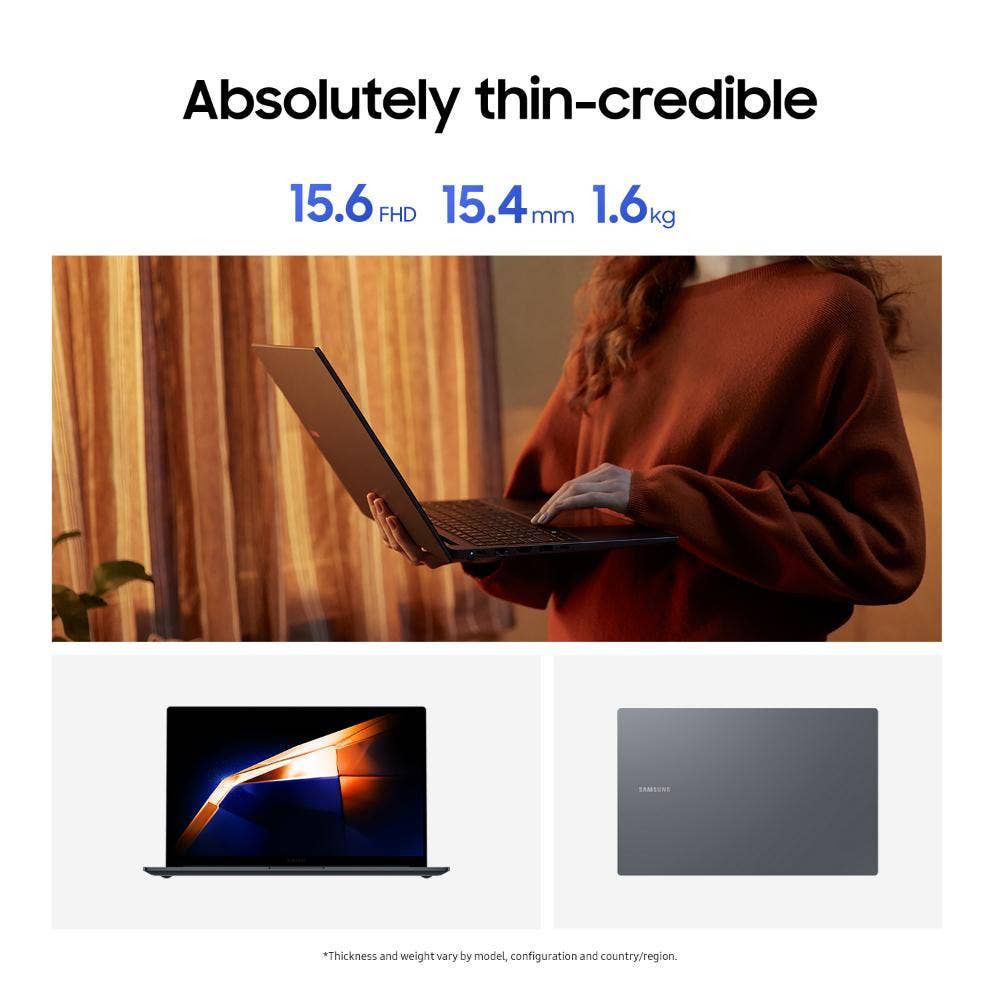 SAMSUNG Galaxy Book4 Intel Core 5 Thin & Light Laptop (16GB, 512GB SSD, Windows 11 Home, 15.6 inch Full HD LED Display, MS Office 2024, Gray, 1.55 KG)_3