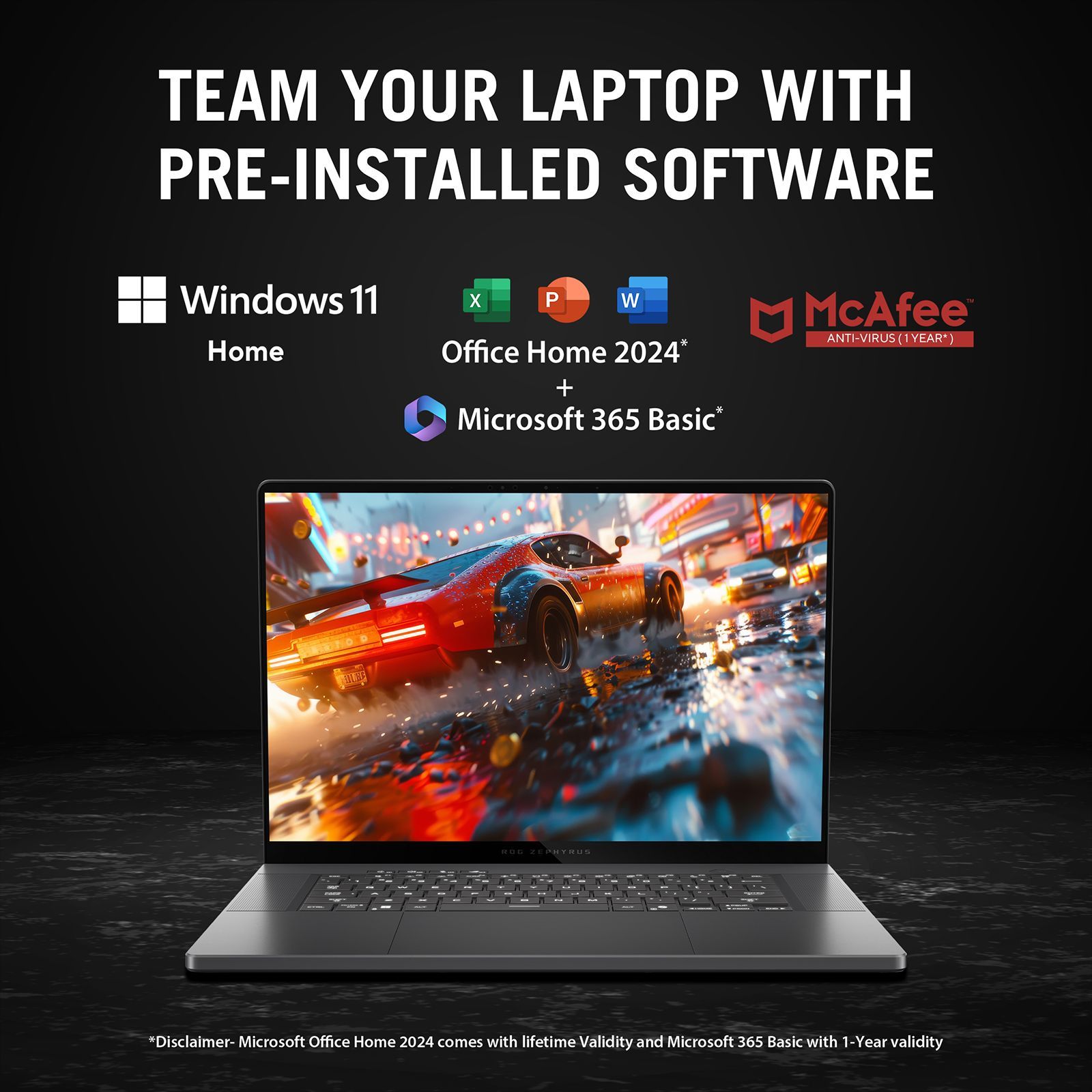 ASUS ROG Zephyrus G16 GU605CW-QR133WS Intel Core Ultra 9 Gaming Laptop (32GB, 2TB SSD, Windows 11 Home, 16GB Graphics, 16 inch 240Hz 2.5K OLED WQXGA Display, NVIDIA GeForce RTX 5080, MS Office Home 2024, Eclipse Gray, 1.95 KG)_3