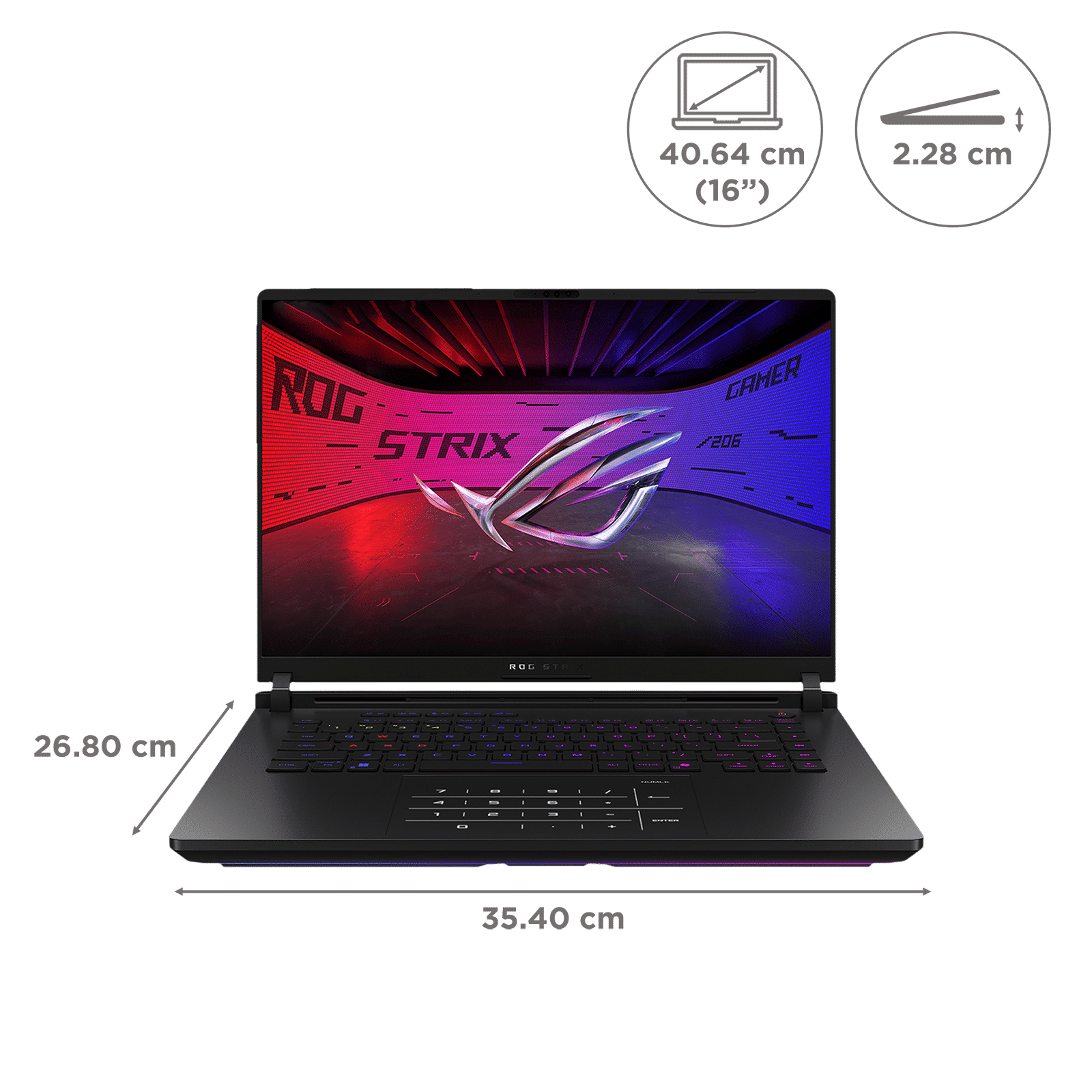 ASUS ROG Strix SCAR 16 G635LW-RW157WS Intel Core Ultra 9 Gaming Laptop (32GB, 2TB SSD, Windows 11 Home, 16GB Graphics, 16 inch 240 Hz 2.5K WQXGA Mini LED Display, NVIDIA GeForce RTX 5080, MS Office Home 2024, Off Black, 2.8 KG)_18