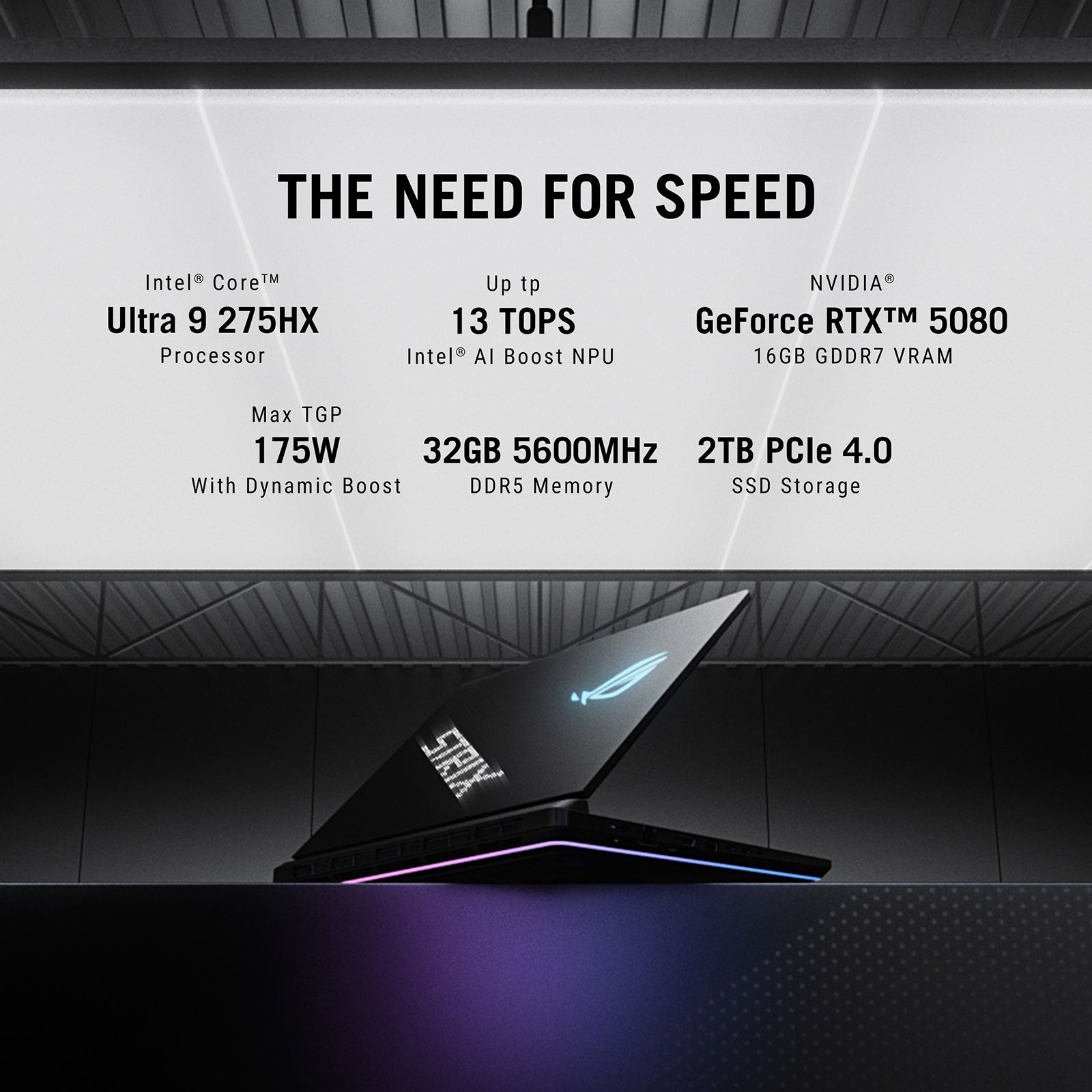 ASUS ROG Strix SCAR 16 G635LW-RW157WS Intel Core Ultra 9 Gaming Laptop (32GB, 2TB SSD, Windows 11 Home, 16GB Graphics, 16 inch 240 Hz 2.5K WQXGA Mini LED Display, NVIDIA GeForce RTX 5080, MS Office Home 2024, Off Black, 2.8 KG)_8