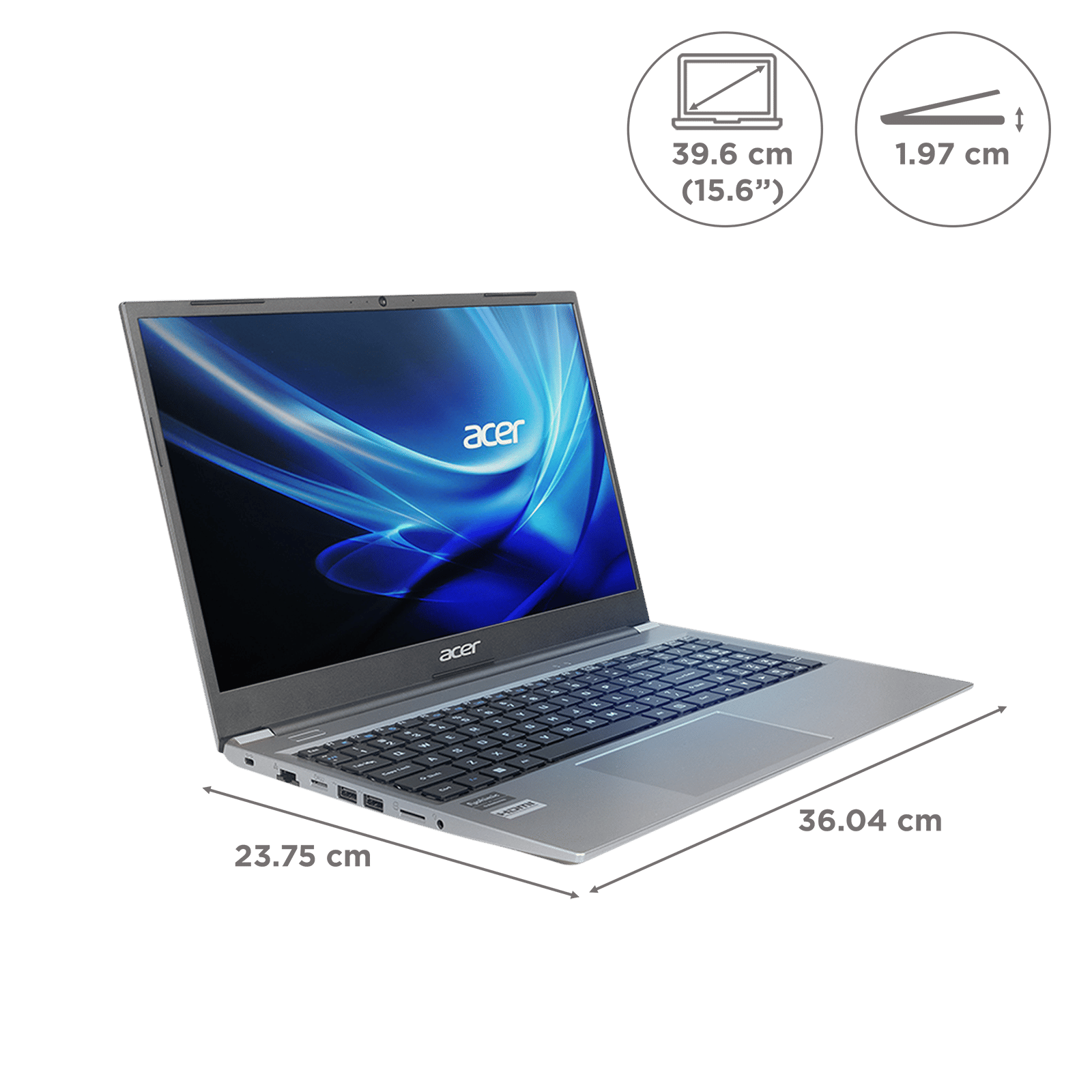acer Aspire Lite AMD Ryzen 3 Laptop (8GB, 512GB SSD, Windows 11, 15.6 inch Full HD Display, MS Office, Steel Gray, 1.59 KG)_2