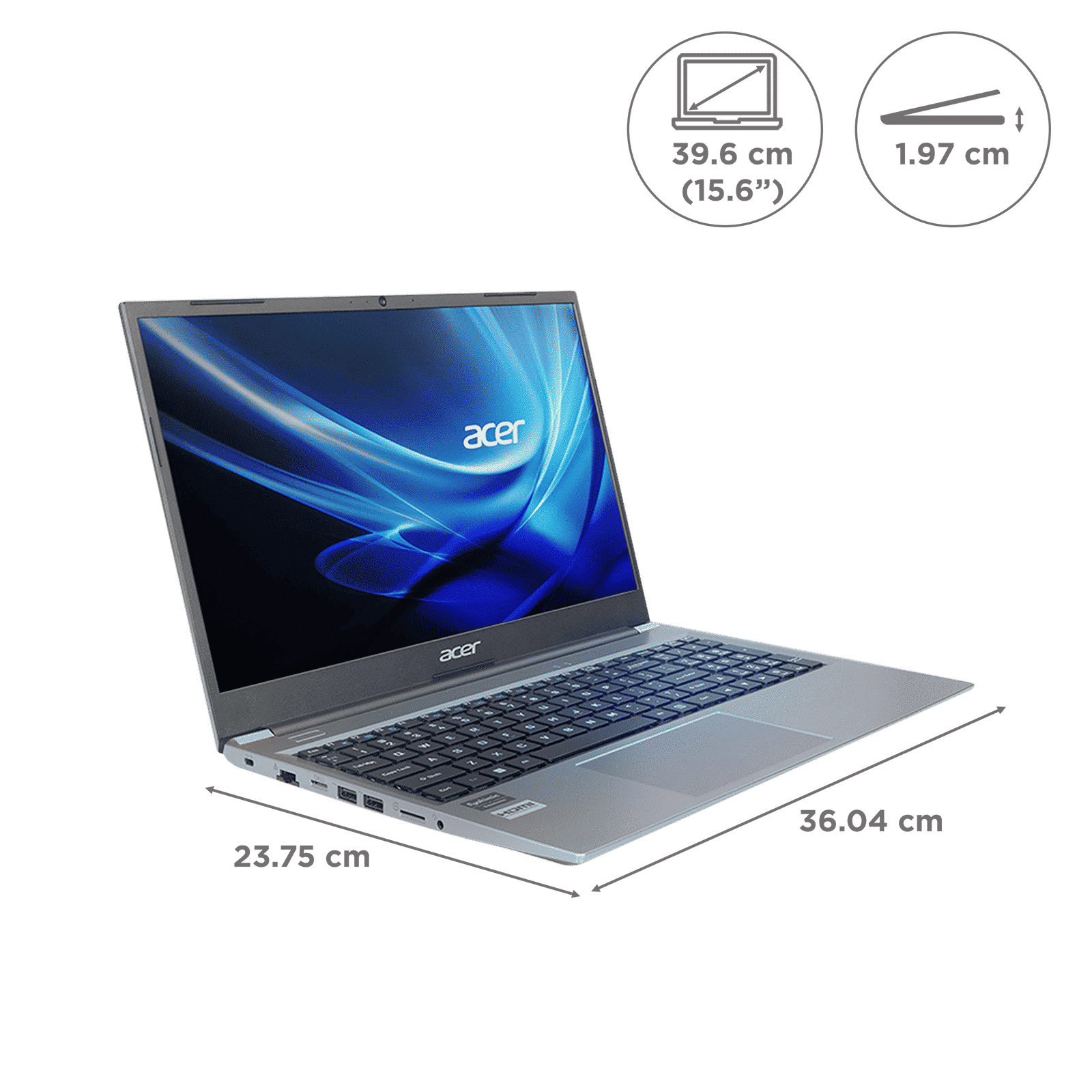 acer Aspire Lite AMD Ryzen 7 Laptop (16GB, 512GB SSD, Windows 11, 15.6 inch Full HD Display, MS Office, Steel Gray, 1.59 KG)_4